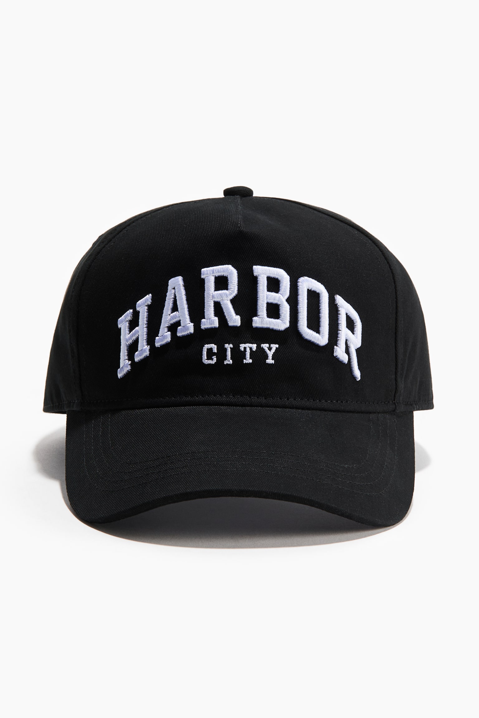 Berretto in twill di cotone con motivo decorativo - Nero/Harbor City/Rosso/Manhattan