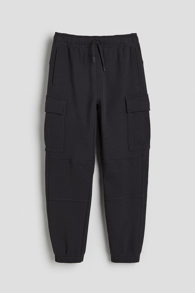 Pantalon jogger cargo DryMove™ en coton - Noir/Marron - 2