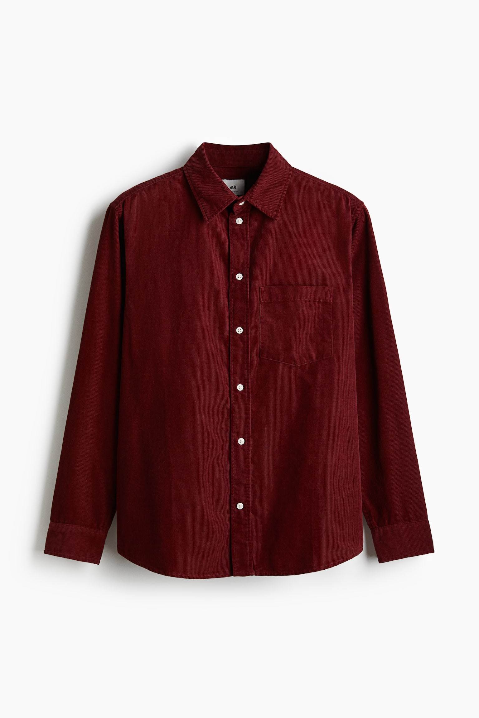 Regular Fit Corduroy shirt - Burgundy/Navy blue/Dark khaki green/Black/Dark brown/Light beige/White - 2