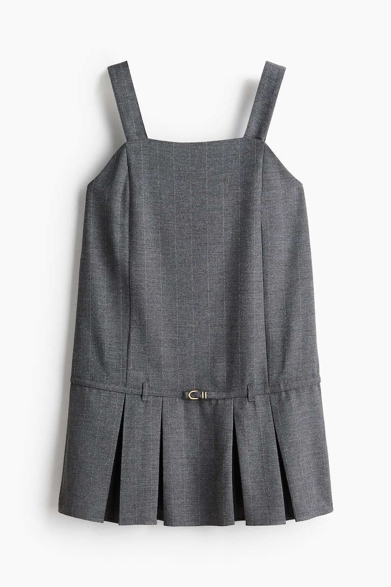 h&m grey pleated dress Chiffon dress with pleated skirt – SWING