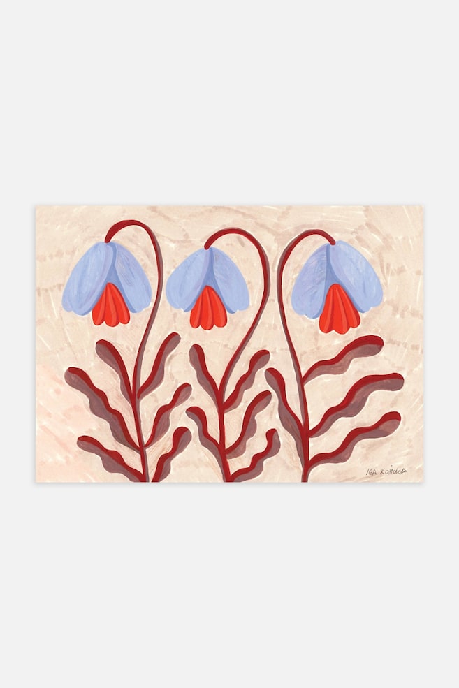 Iga Kosicka Poster - Blue Flowers/Blueberry Dogs - 1