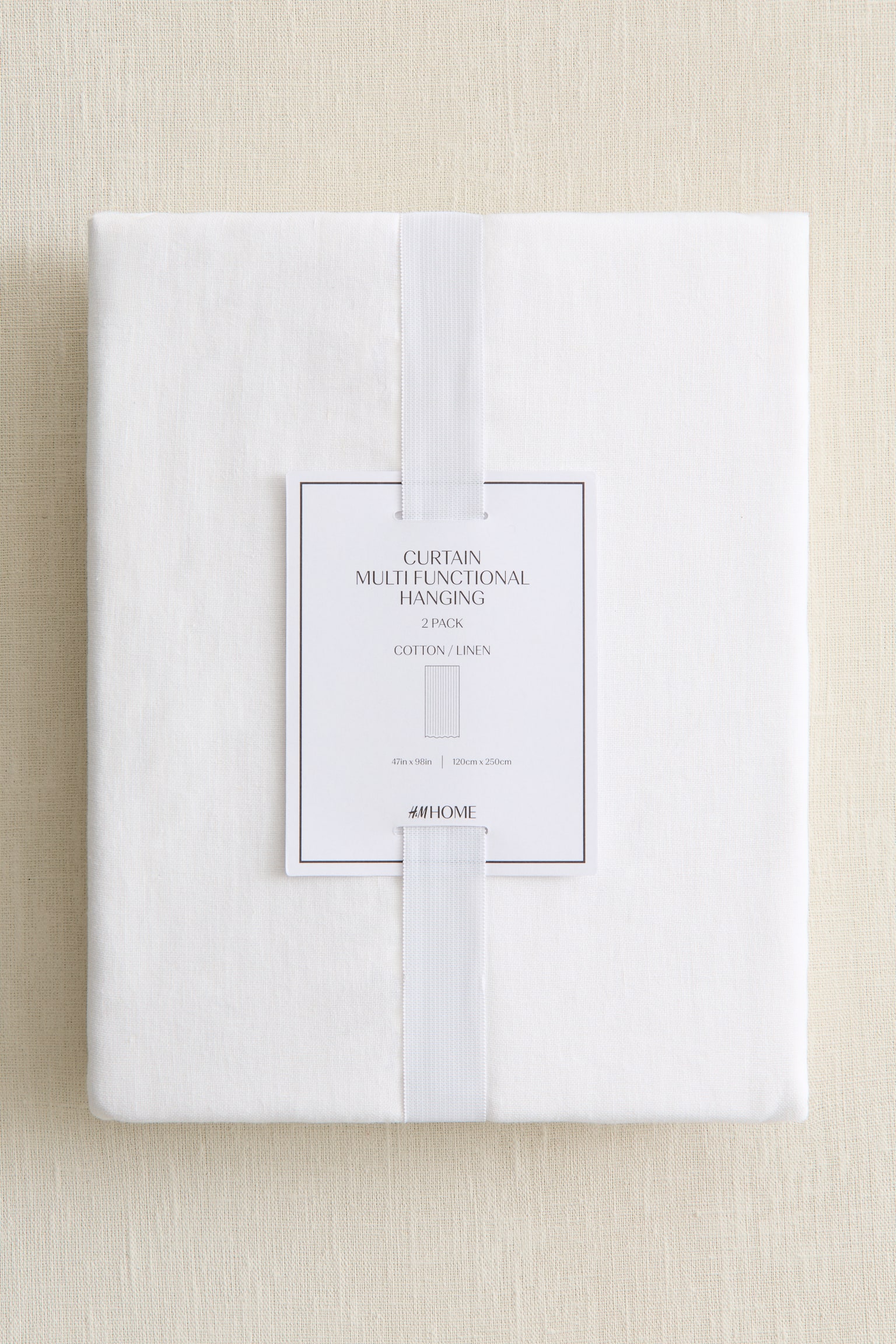 2-pack linen-blend curtain lengths - White/Beige/Beige/Sage green/Light blue - 3