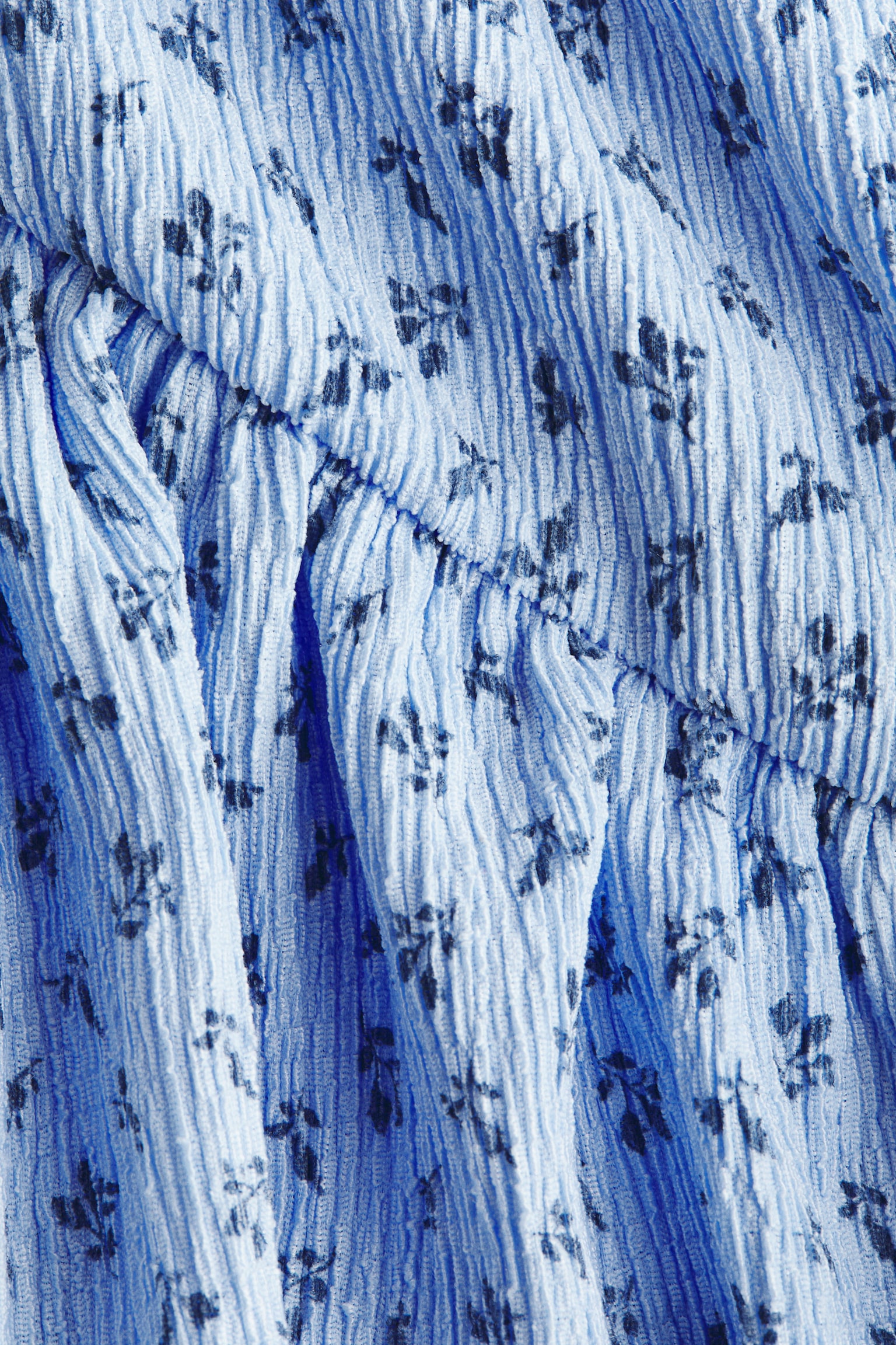 Top con cuello de olán - Azul claro/Floreado/Crema/Floreado/Crema - 5