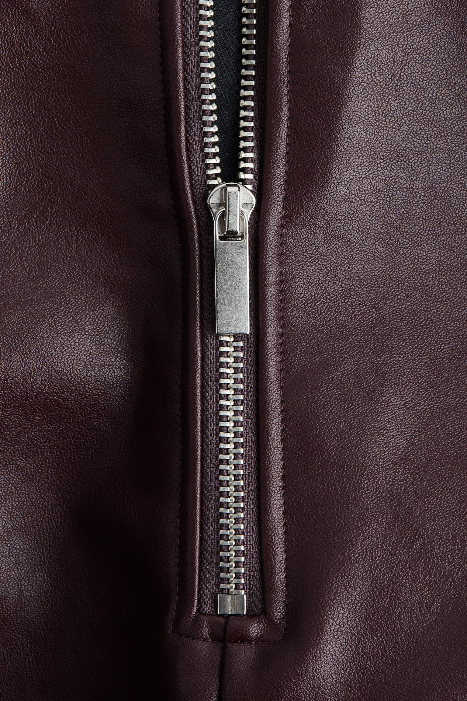 Coated mini skirt - Burgundy - 4