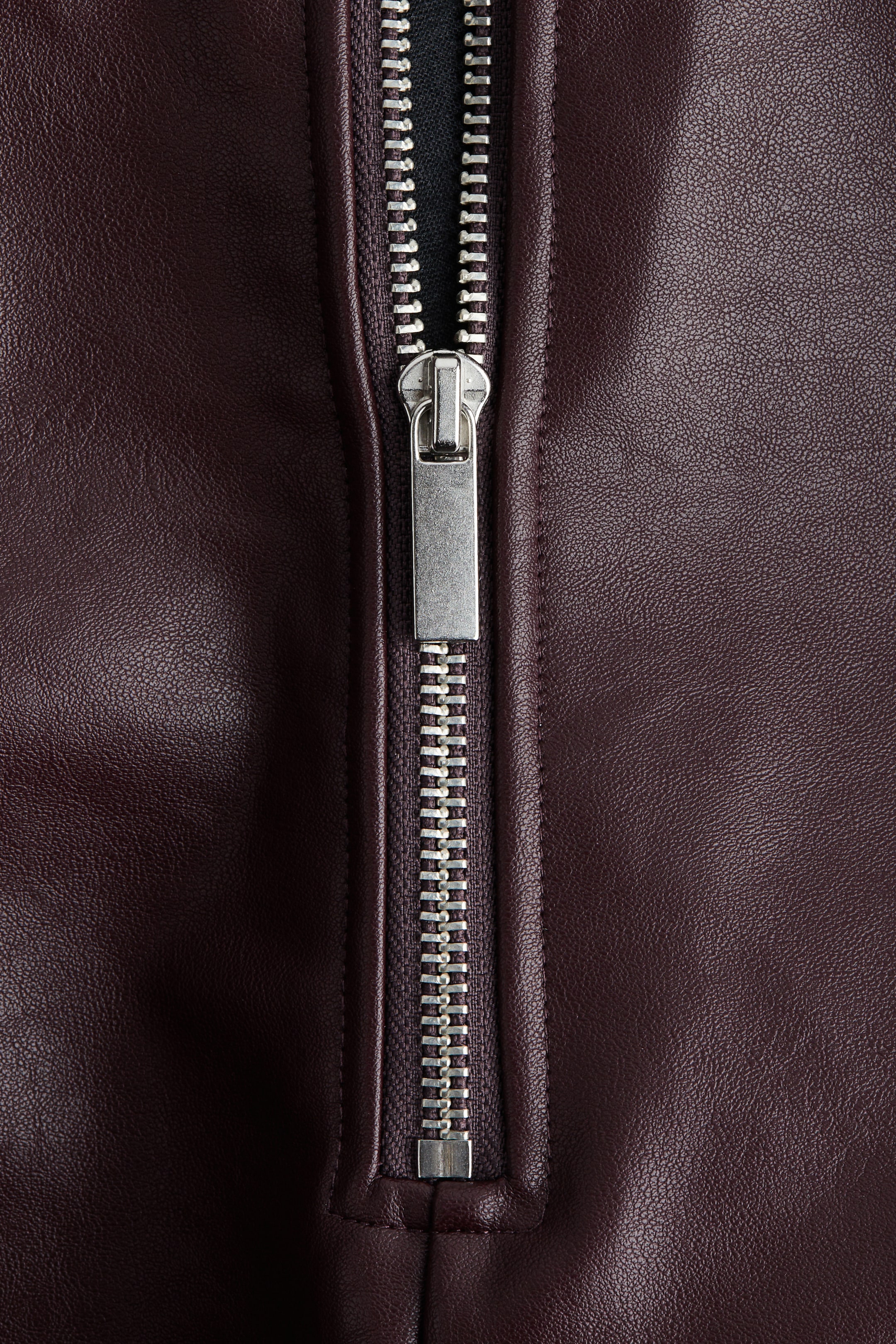 Büyük resmi görüntüle: Kaplamalı Mini Etek - Bordo - KADIN | H&M TR 4