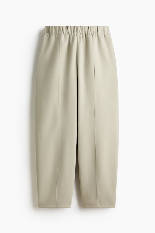 Pantalon à jambes barrel en jersey point de Rome - Taupe clair - 1