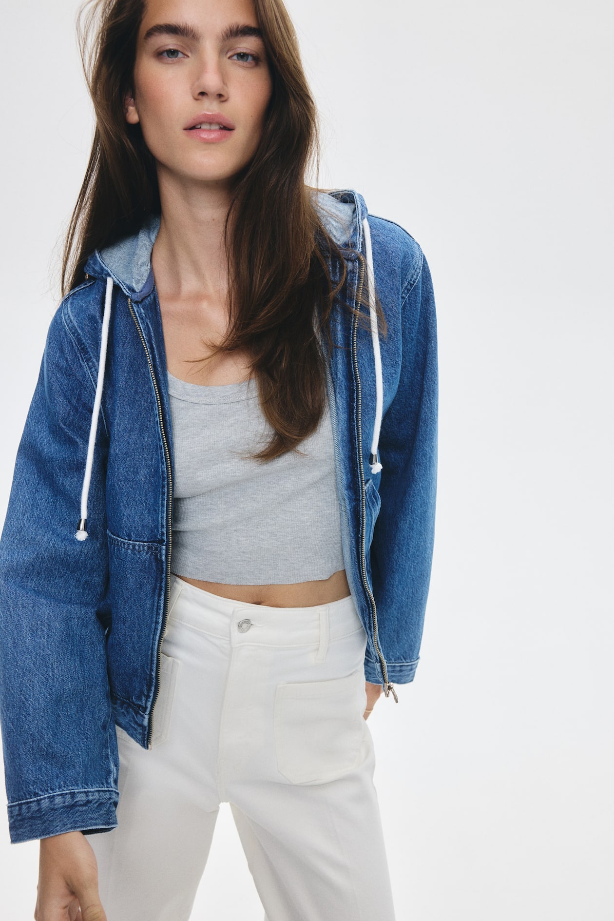 Hooded Denim Jacket - image 4