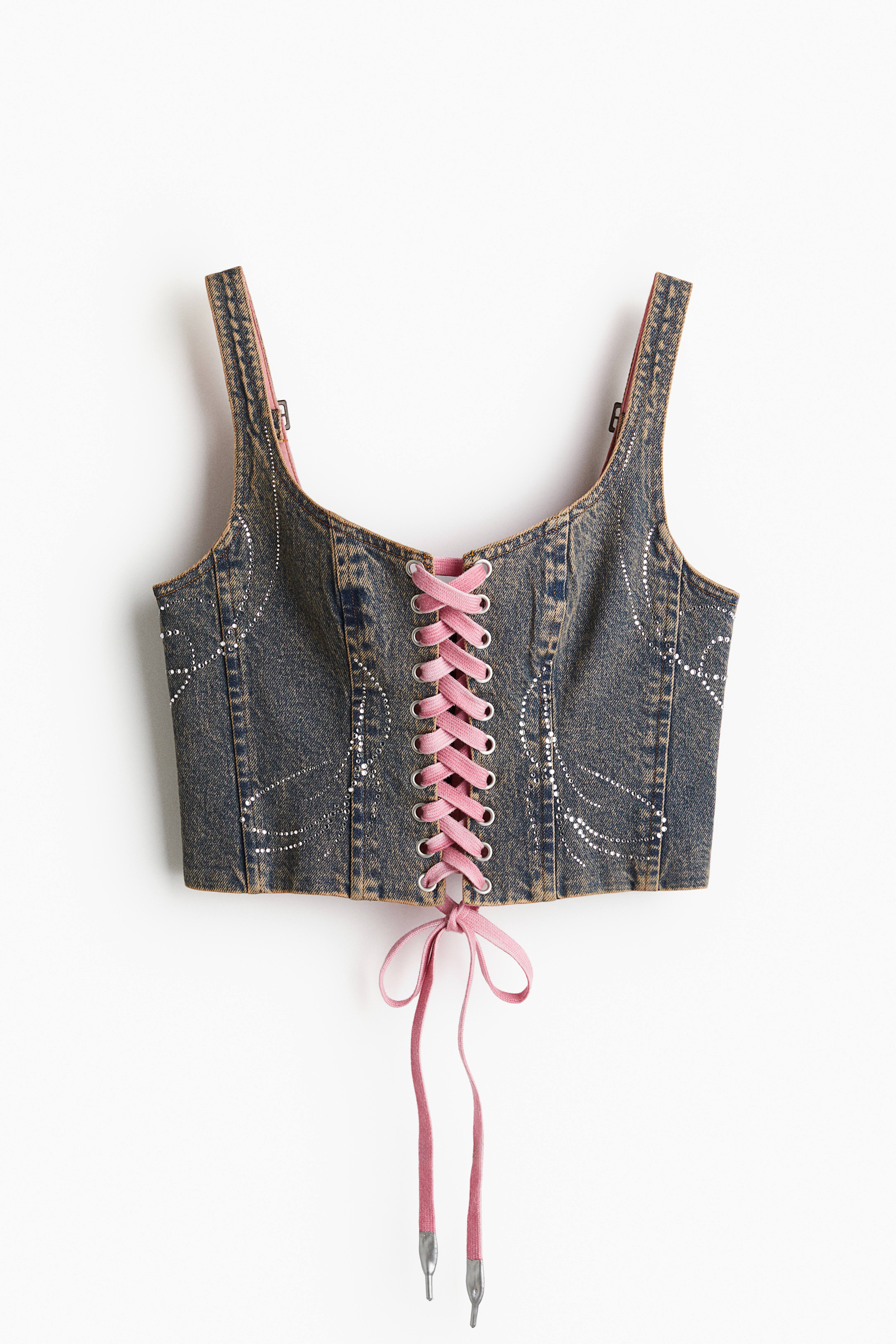 Cintura Elastica Larga In Denim Con Bottone: Stile Corsetto Vita Alta Per Donne (75x19cm, Colore Come In Foto)