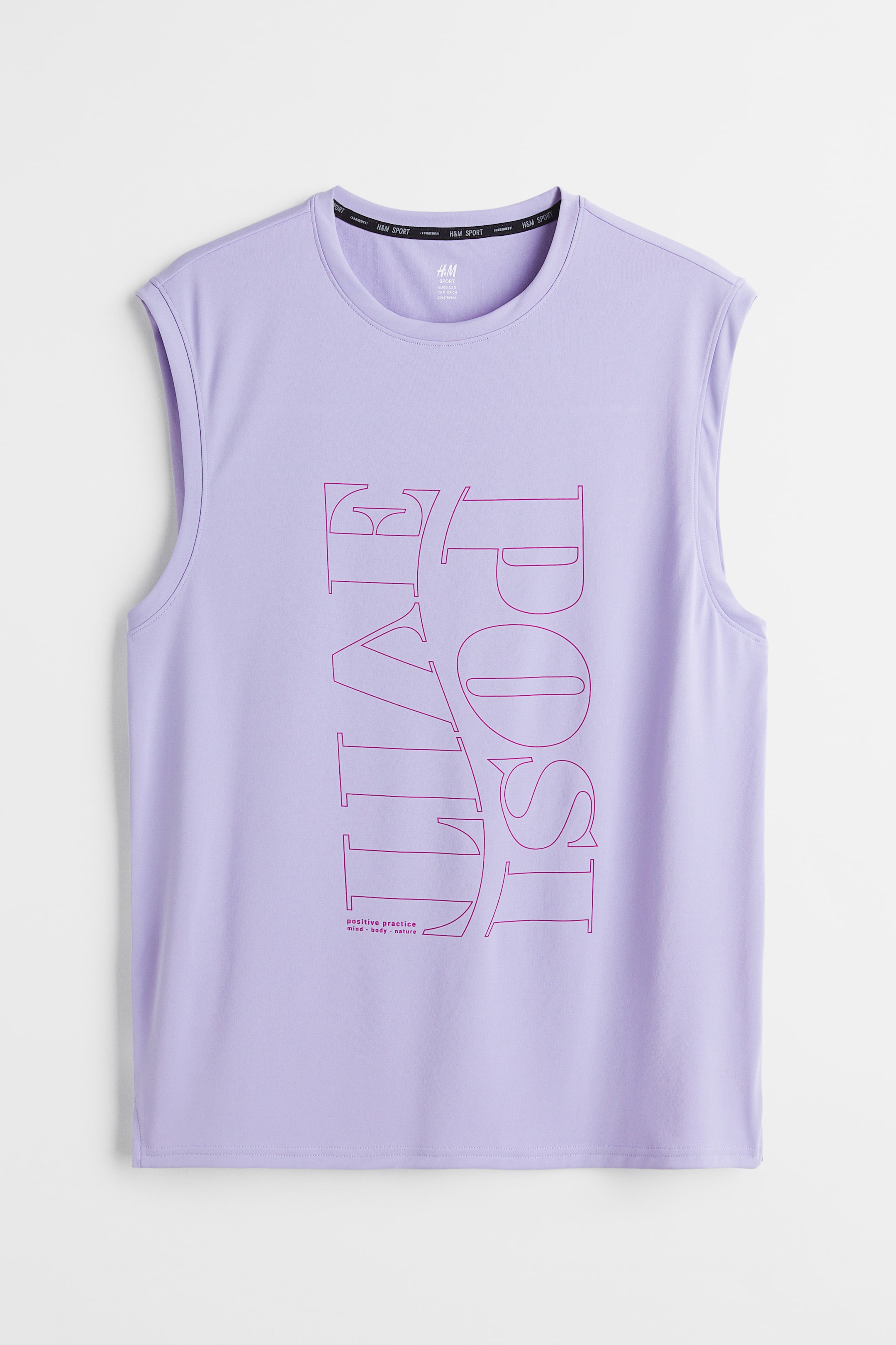 View larger image: Fast-drying sports vest top - Light purple/Positive - Men | H&M 1