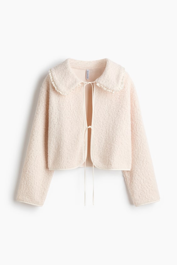 Женские кардиганы H&M Bouclé Cardigan with Collar