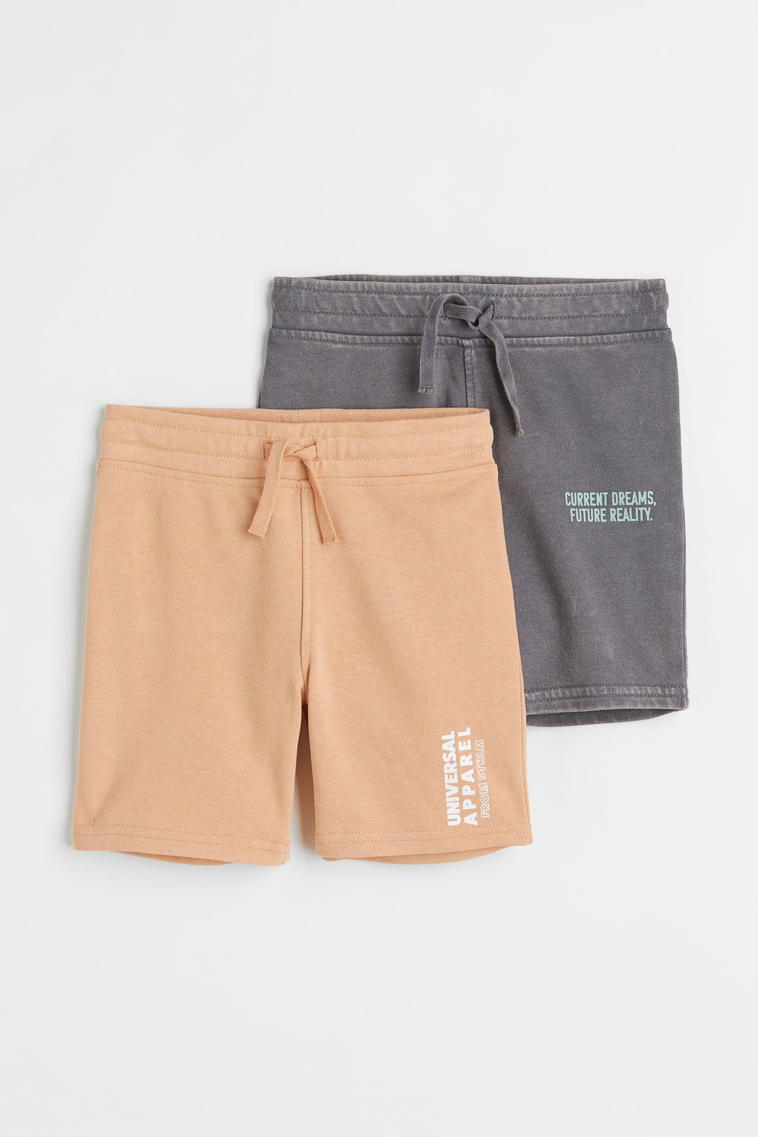 2-pack sweatshorts - Grey/Beige