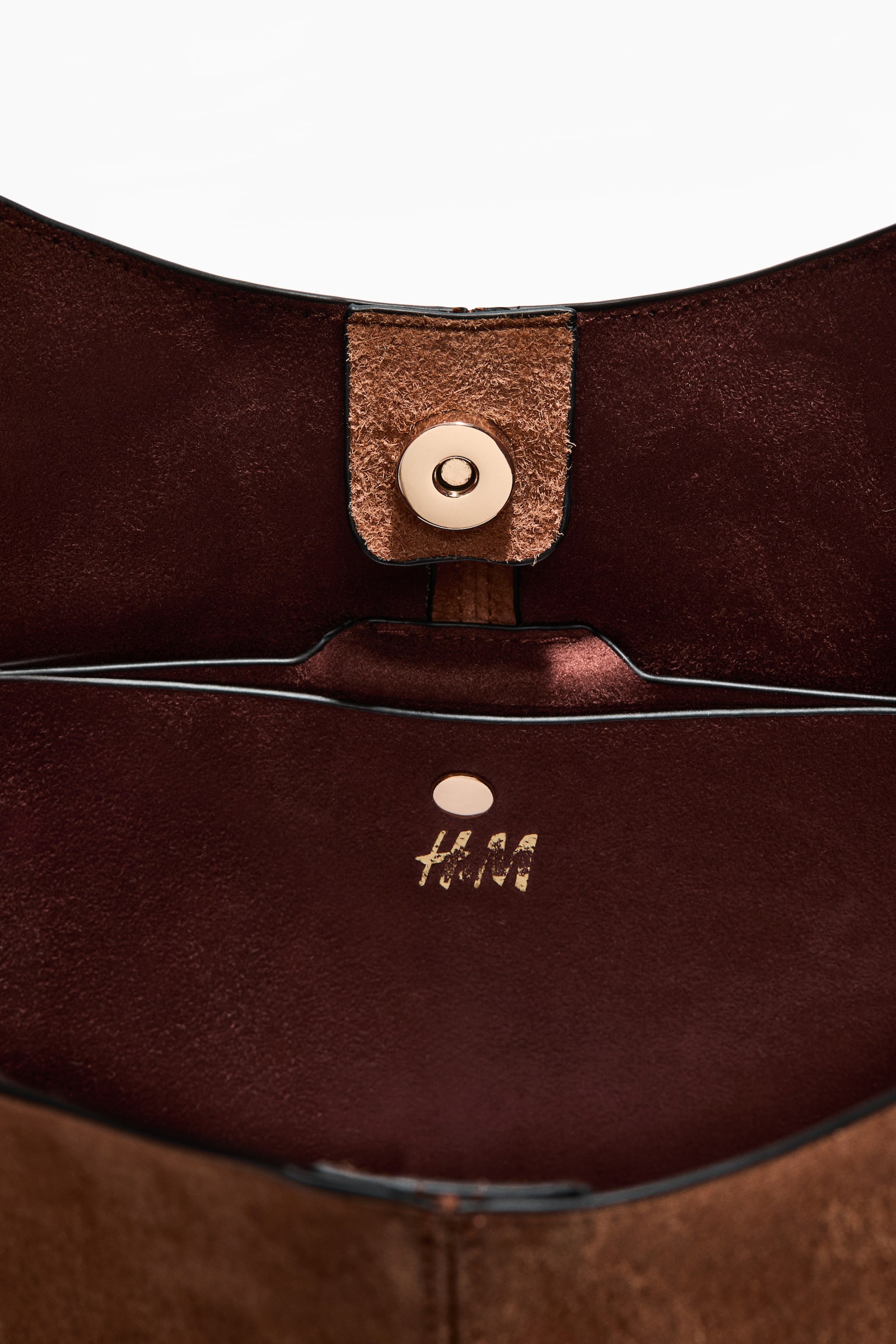 Suede shoulder bag - Brown - 7