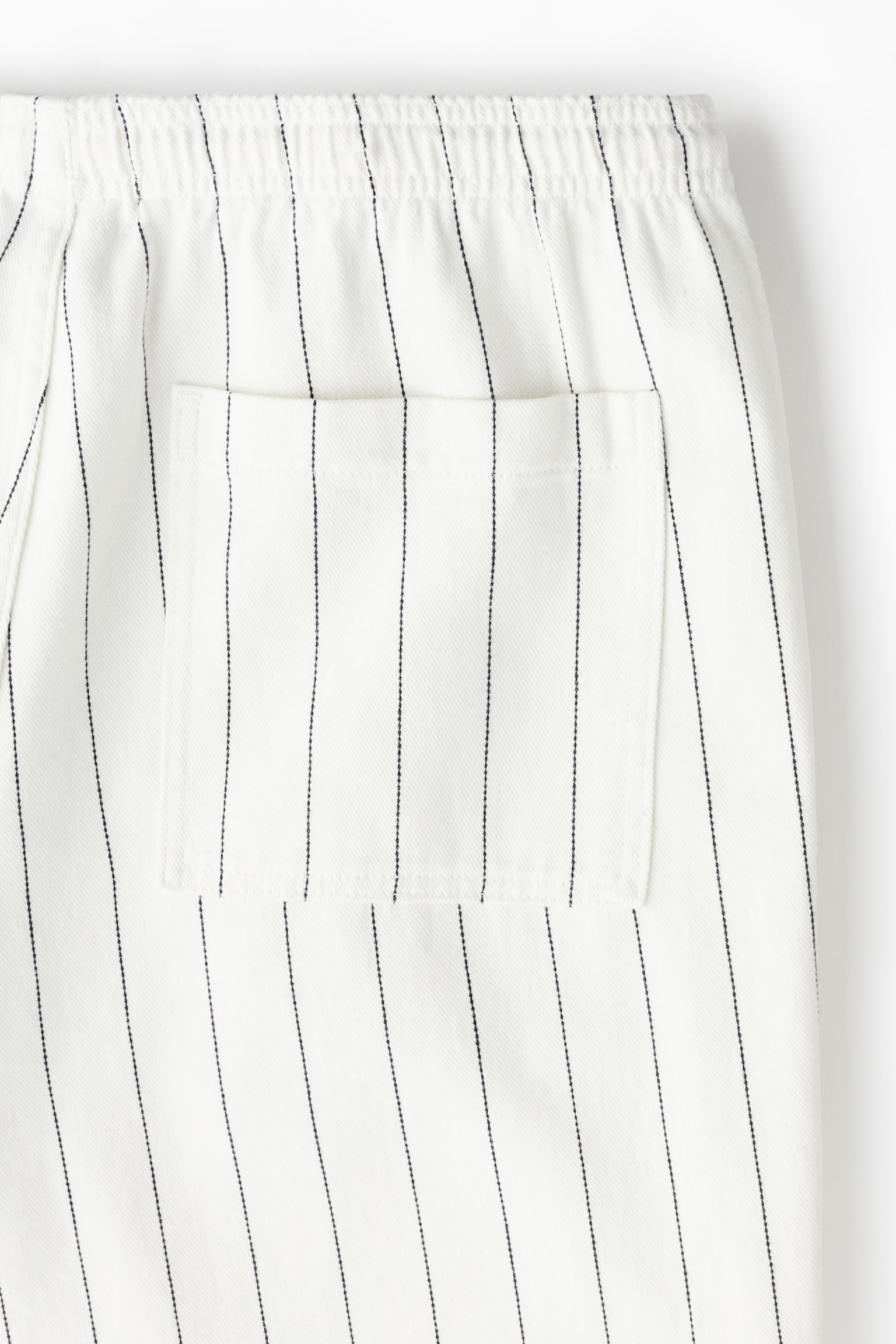 Loose Fit Twill trousers - White/Pinstriped/Beige - 5