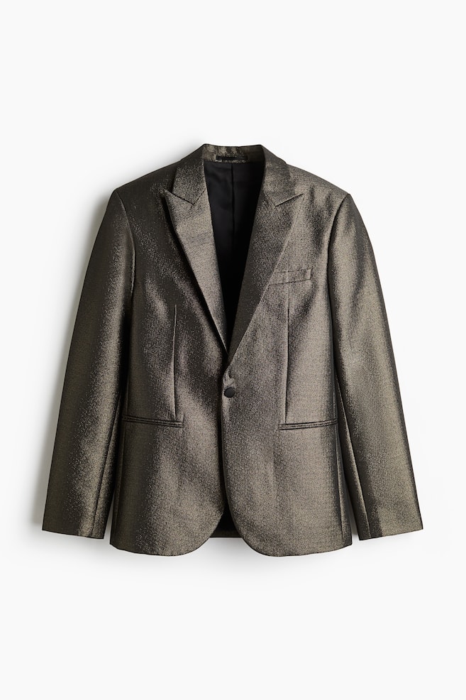 Slim Fit Shimmering jacket - Black/Gold-coloured - 1