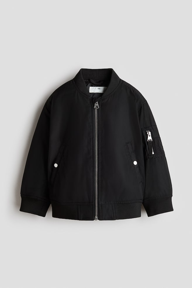 Bomber Jacket - Black - 1