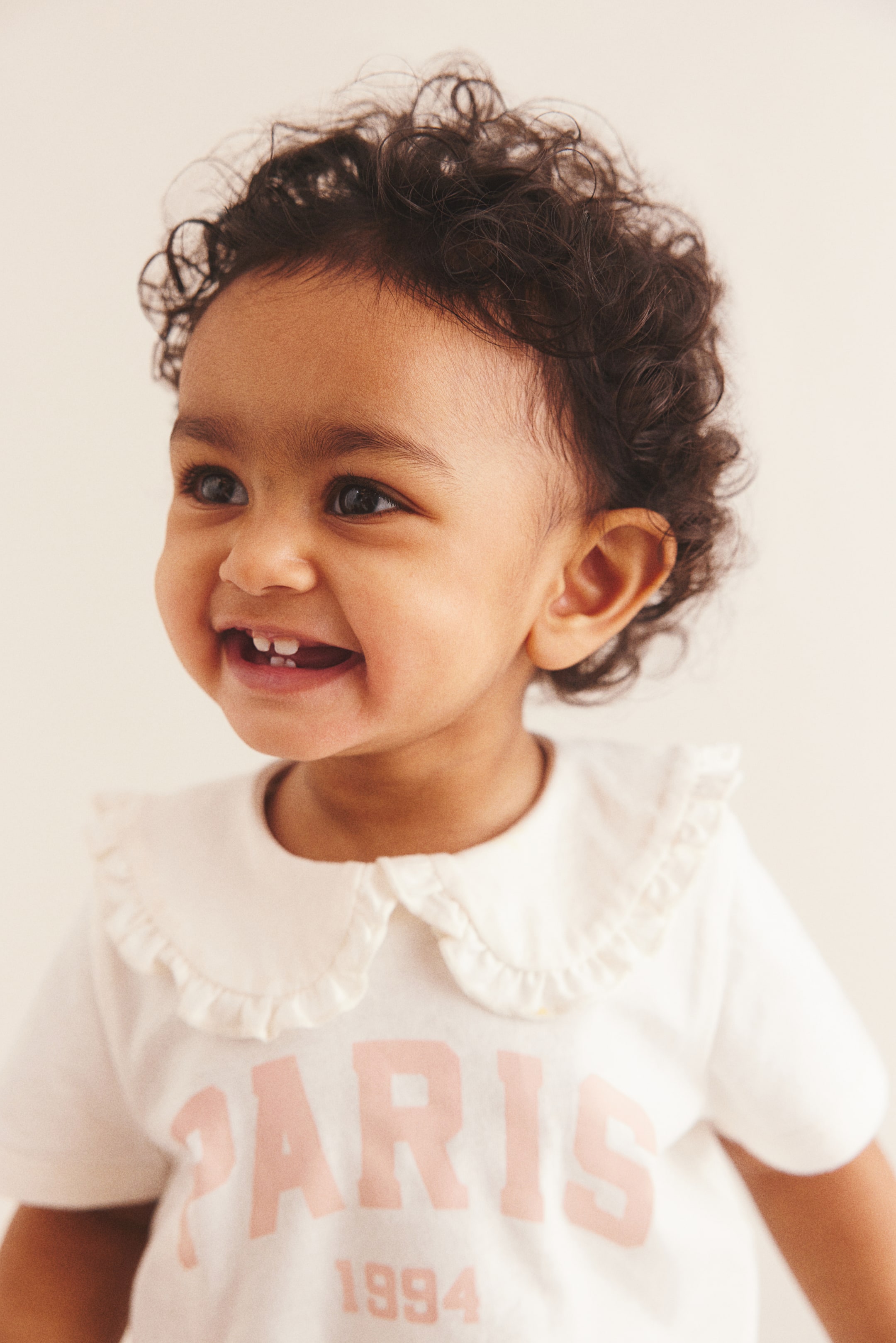 Collared cotton top - White/Paris - Kids | H&M GB 2