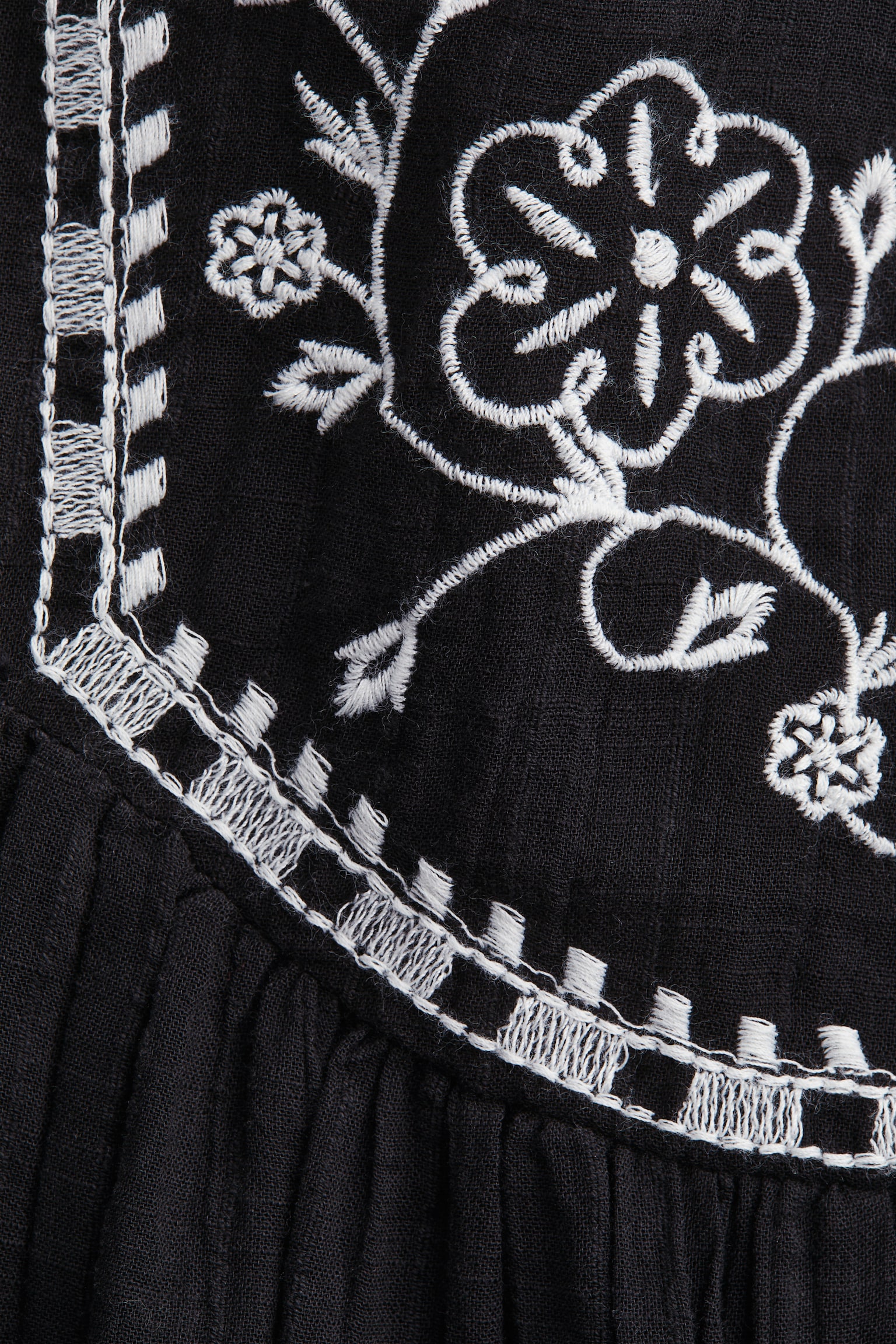 Женская юбка H&M Embroidered, цвет: Чёрный — фото 2