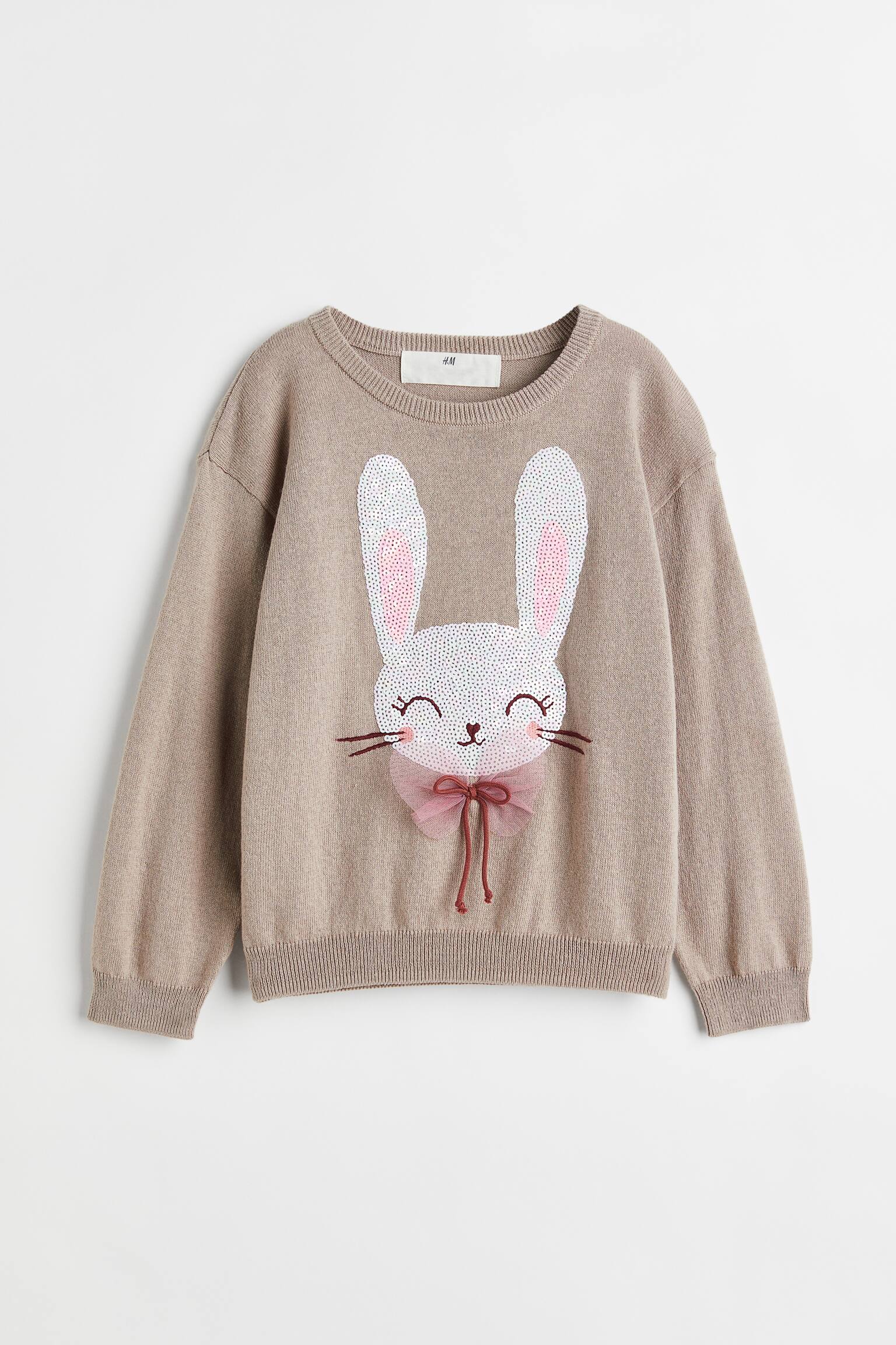 Design Detail Sweater - Beige/Bunny - 1