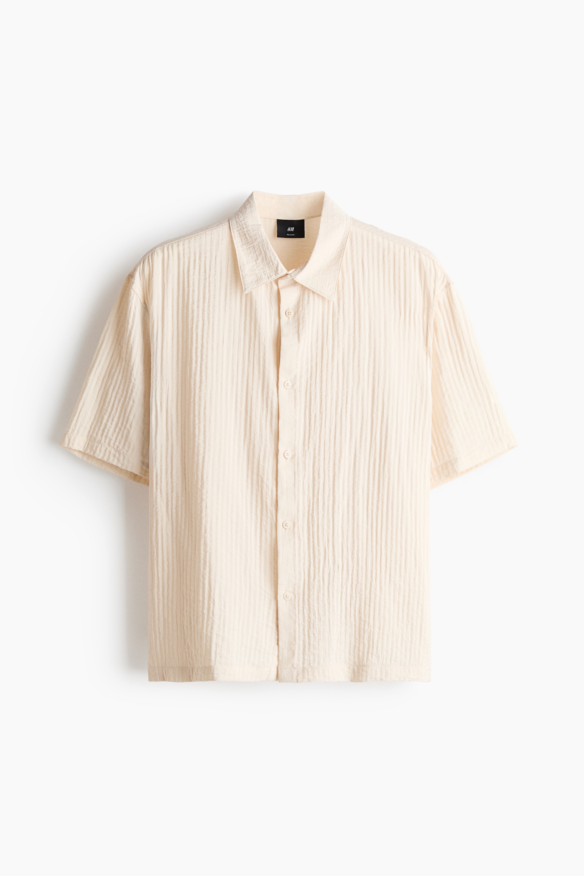 Camisa Relaxed Fit - Crema/Burdeos/Negro/Verde caqui