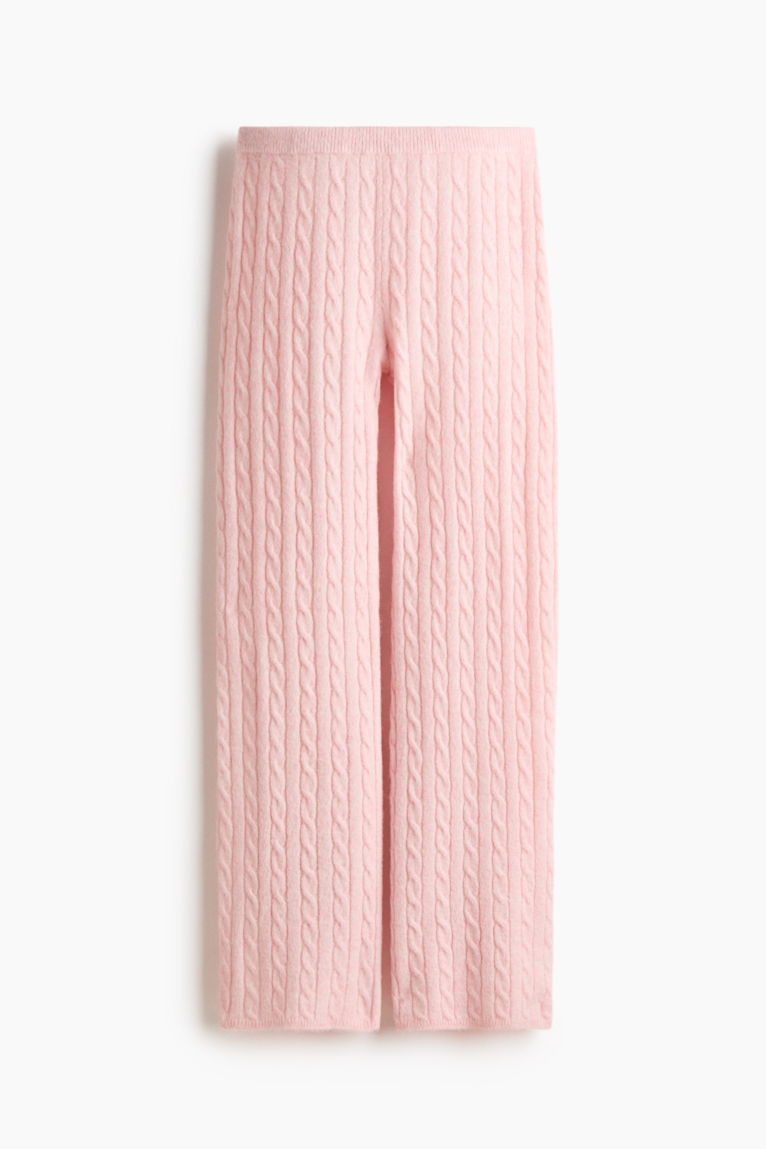 Cable-knit trousers - Pink/Cream/Navy blue - 1