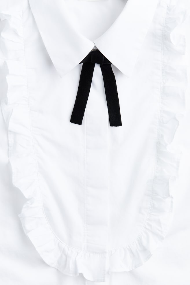 Tuxedo-style shirt-White - 3