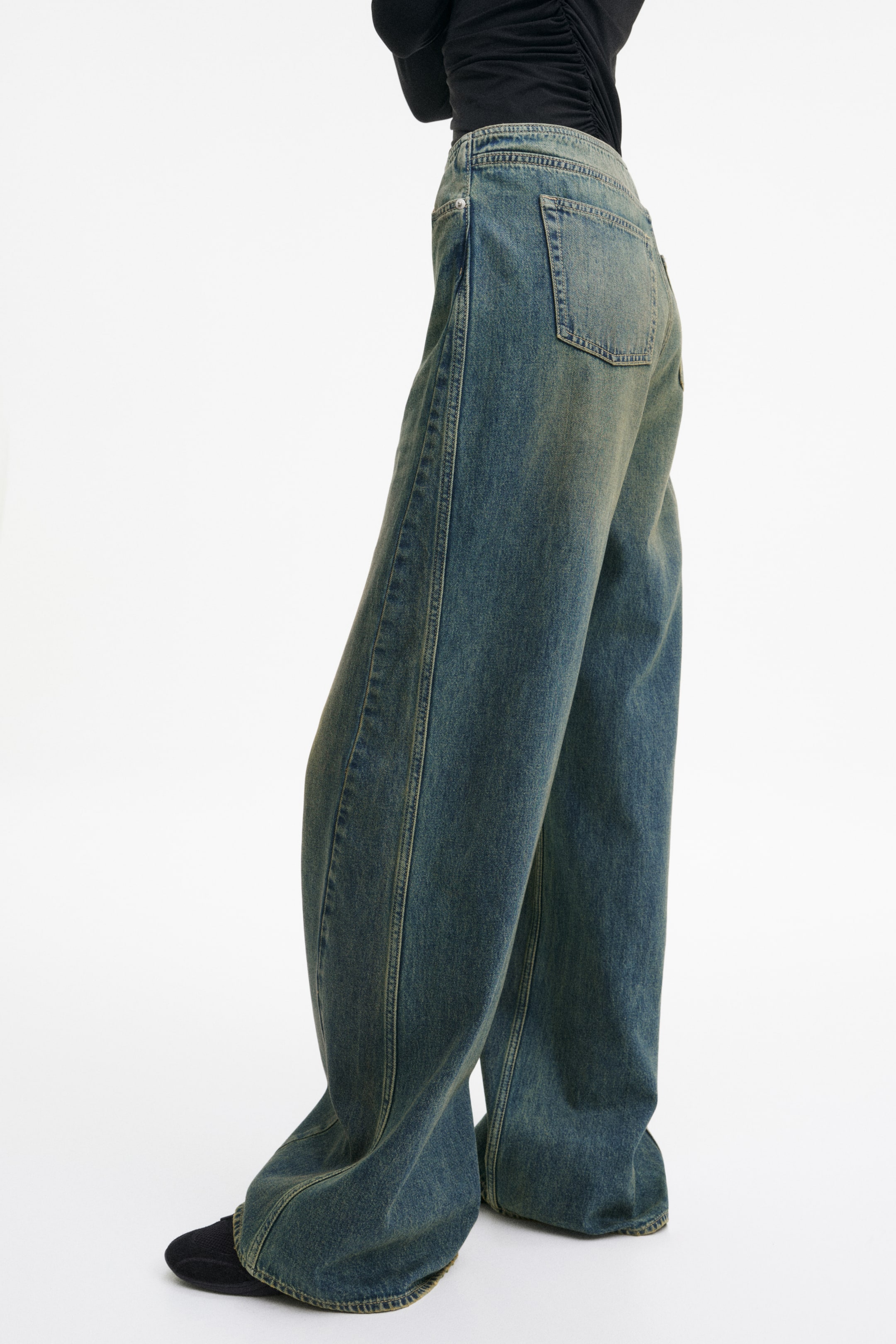 Jean ample taille basse