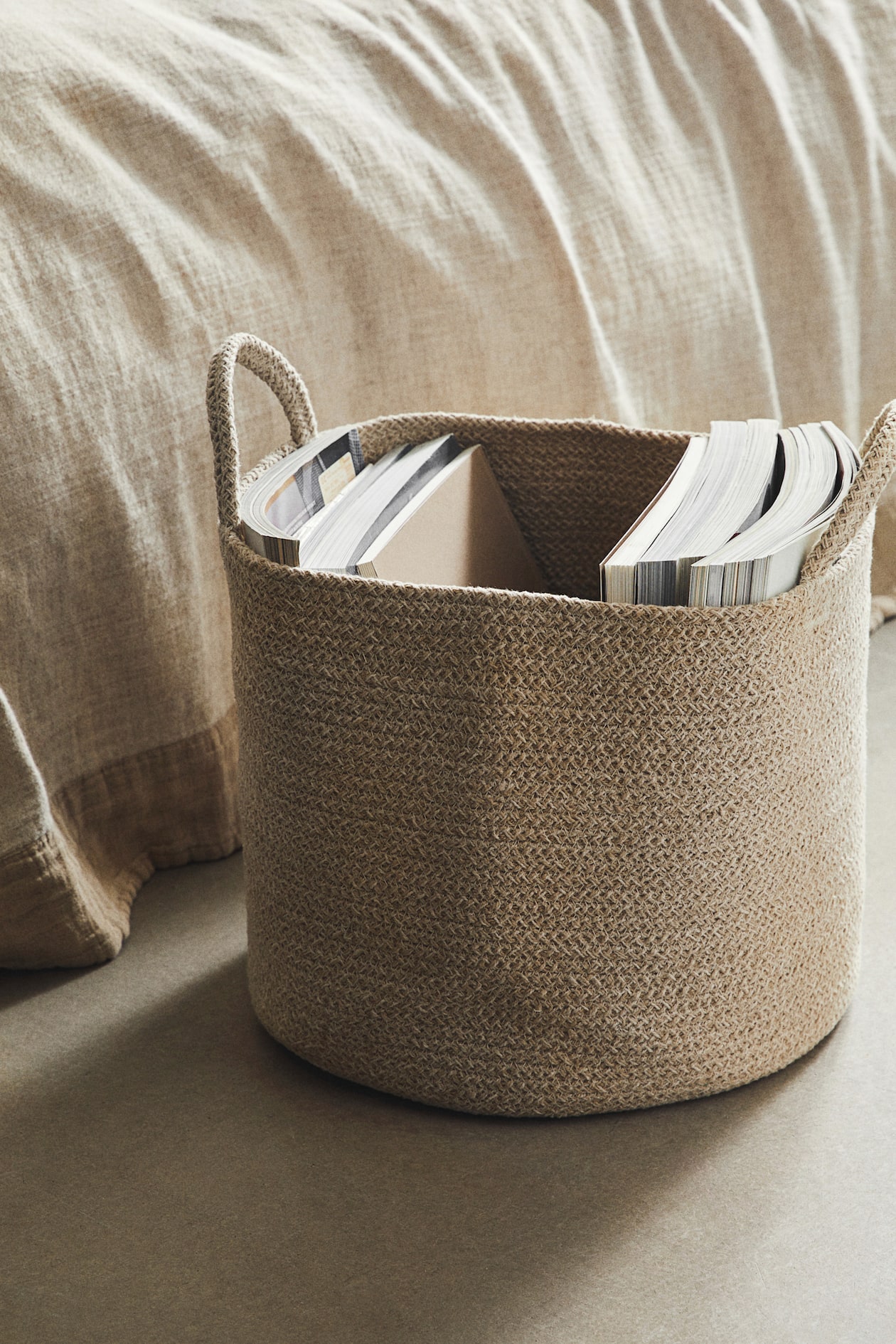 Cotton Storage Basket Light beige Home All H&M US