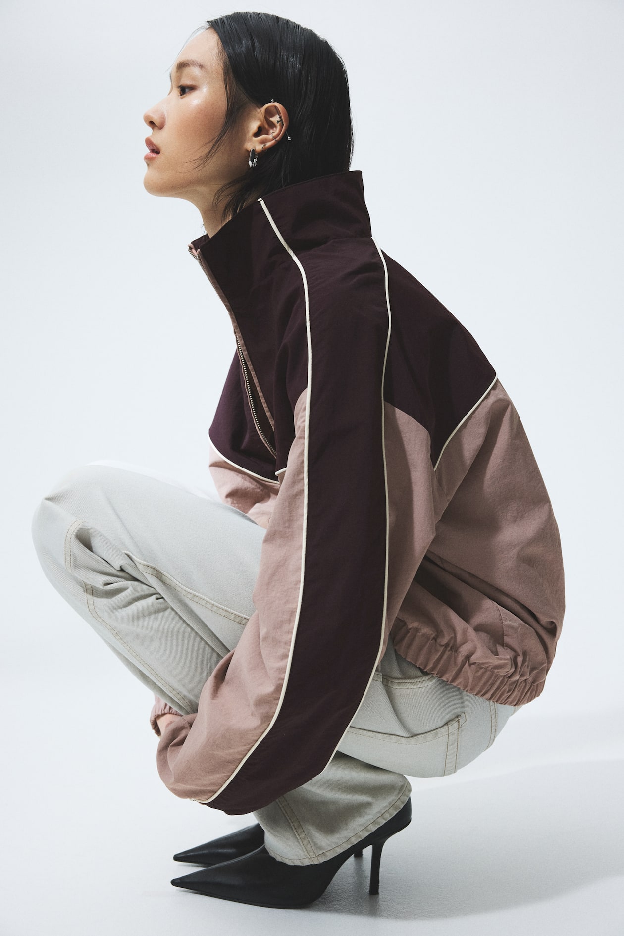 Nylon Track Jacket - image 3