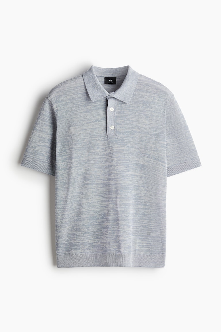 H&M Gray Knitted Polo