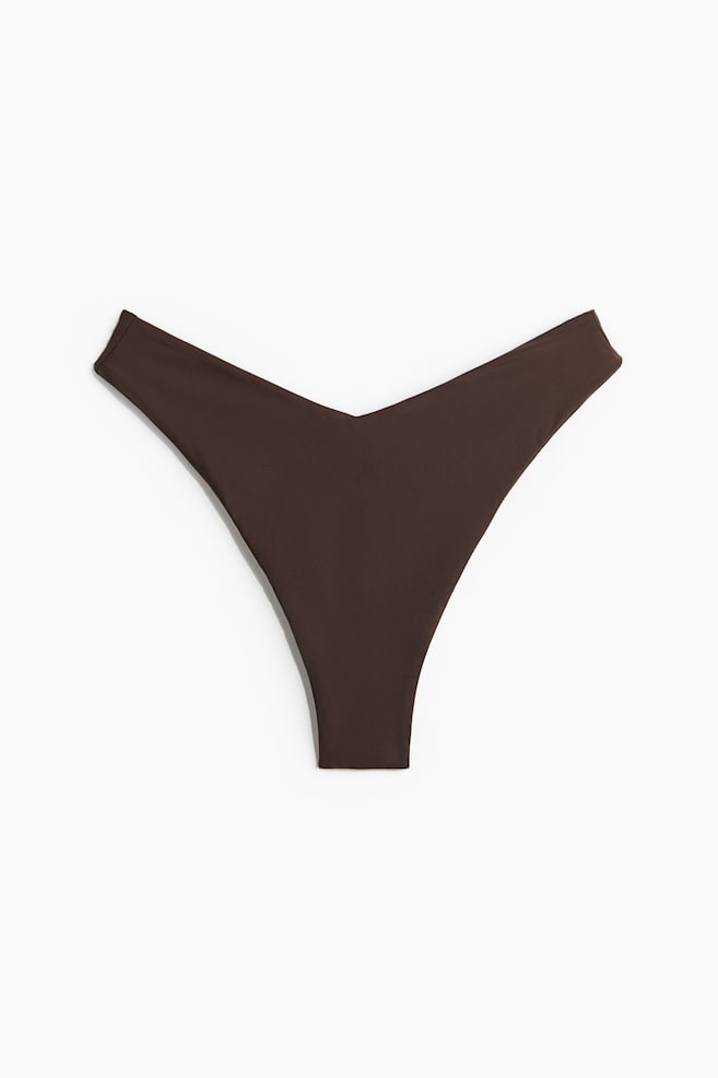 Cueca de biquíni Brazilian de desporto - Castanho/Vermelho/Preto - 1