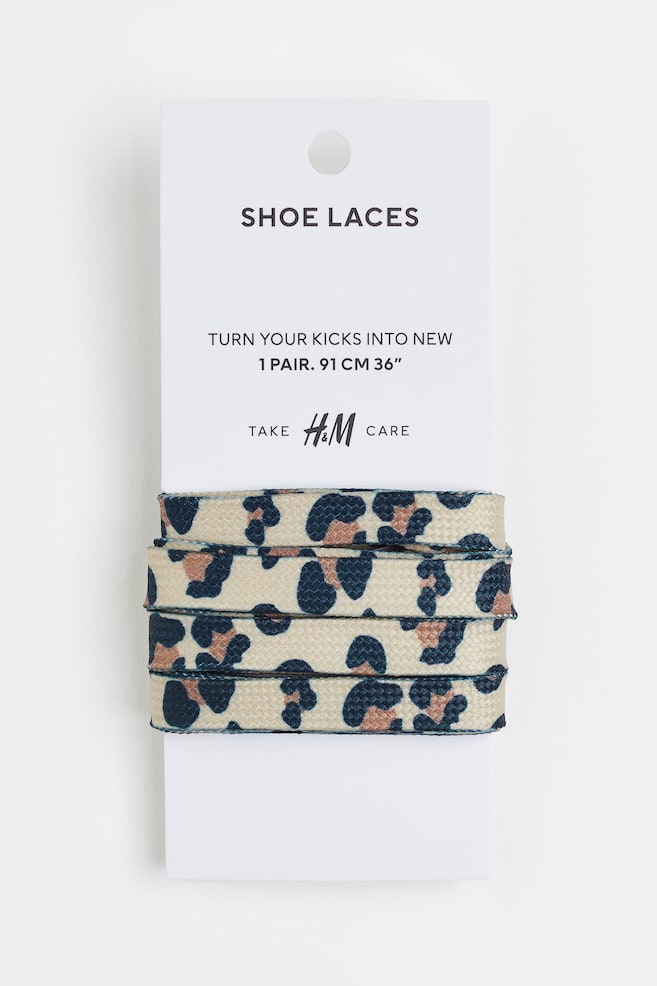 Shoe laces - Light beige/Leopard-print - 1