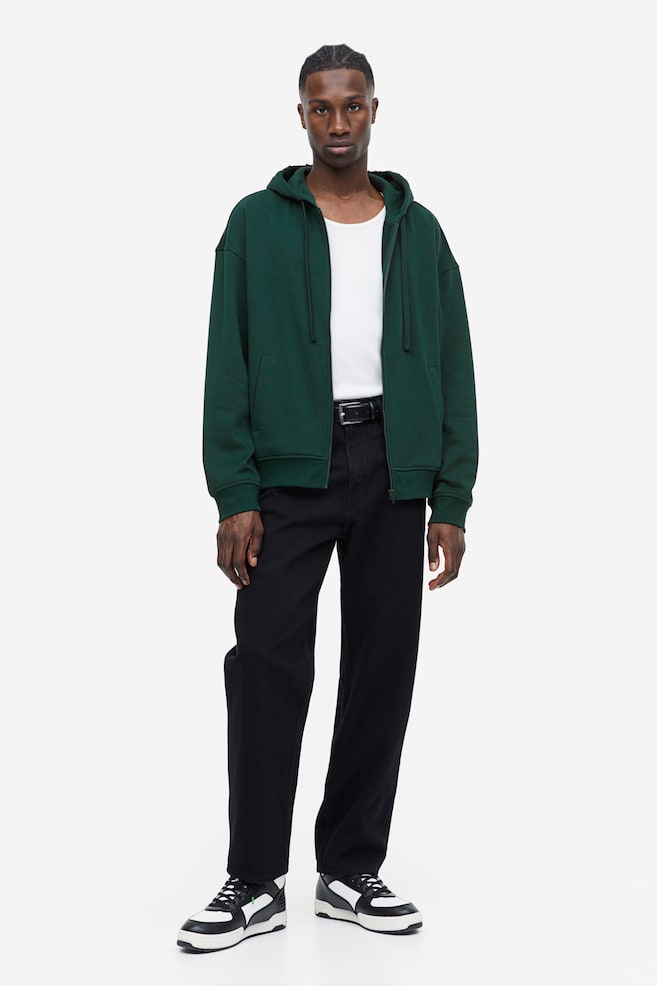 Relaxed Fit Zip-through hoodie - Dark green/Black/Grey marl/Brown/dc - 3
