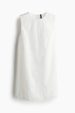 Bomullsklänning med broderie anglaise