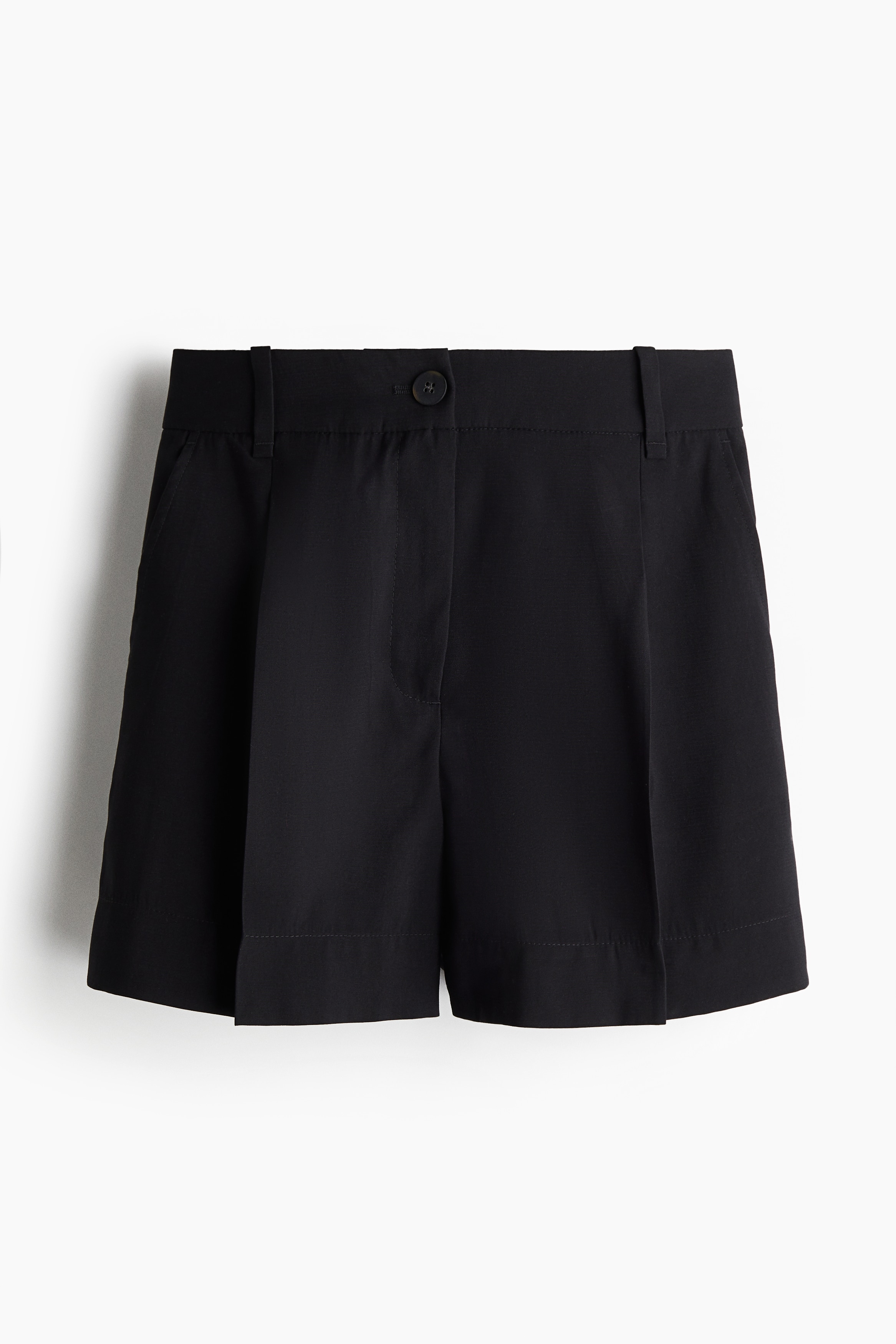 Tailored Shorts - Black/Dark beige/White/Dark brown