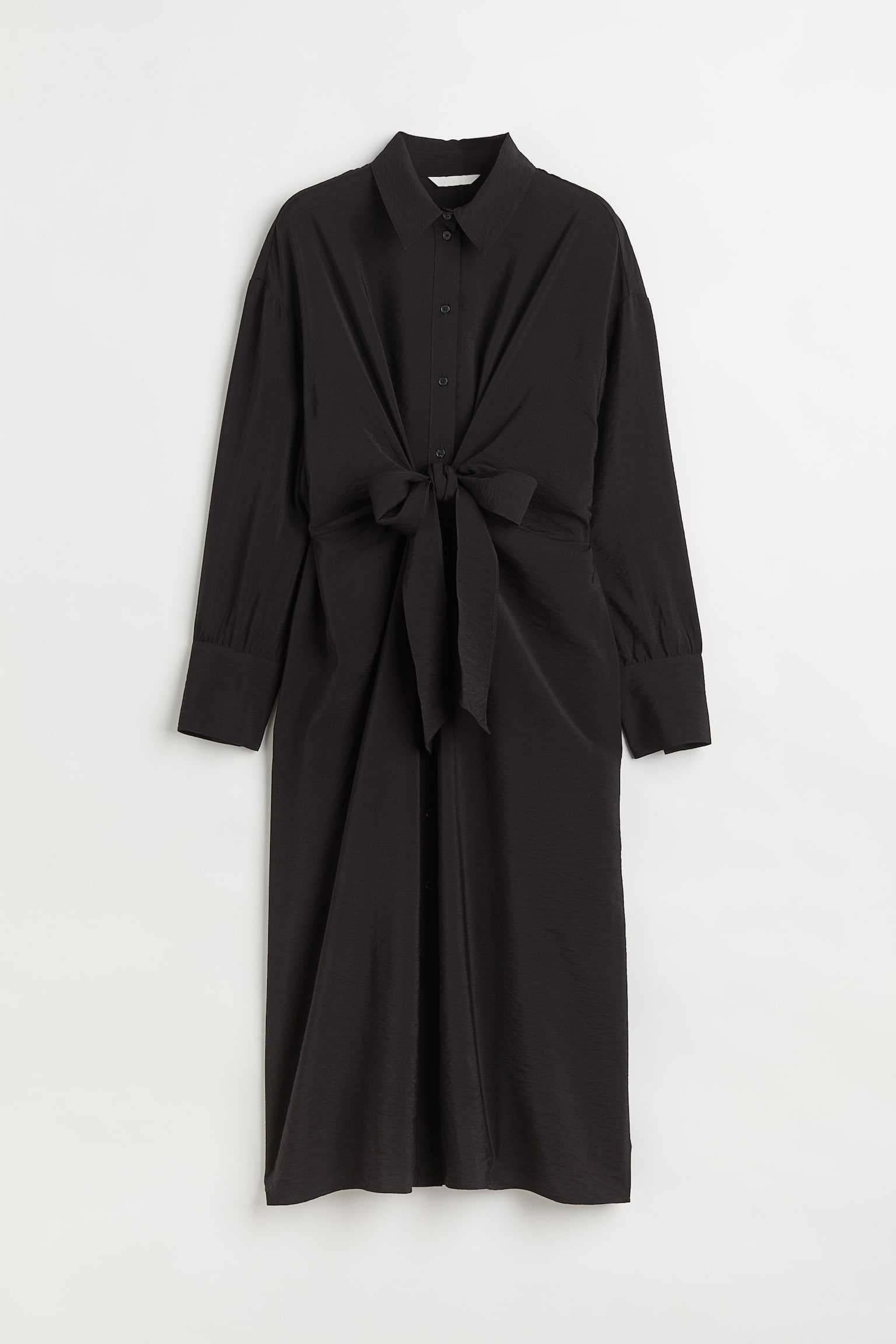 Robe chemise à nouer - Noir