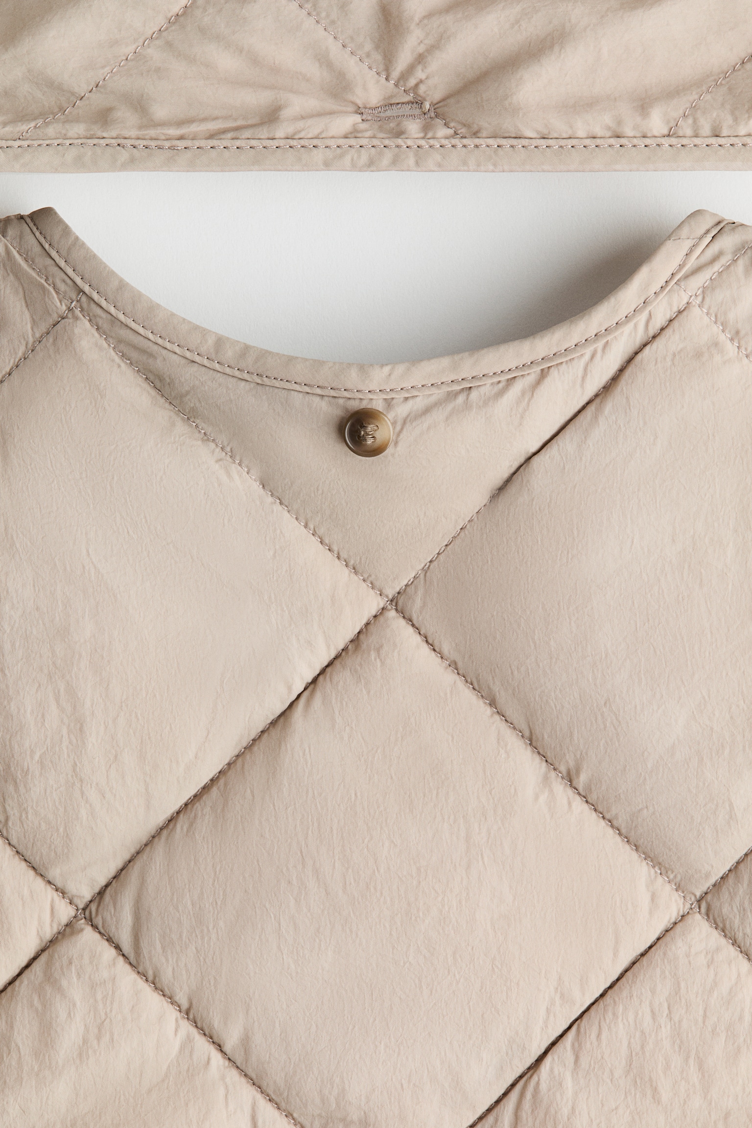 THERMOLITE® Quilted scarf-detail jacket - Beige - 7