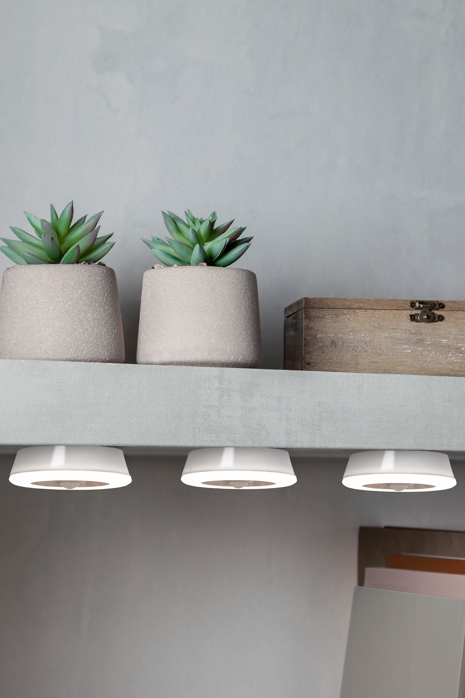 Lichtpuck Mit Sensorfunktion, 3 St. - Weiß