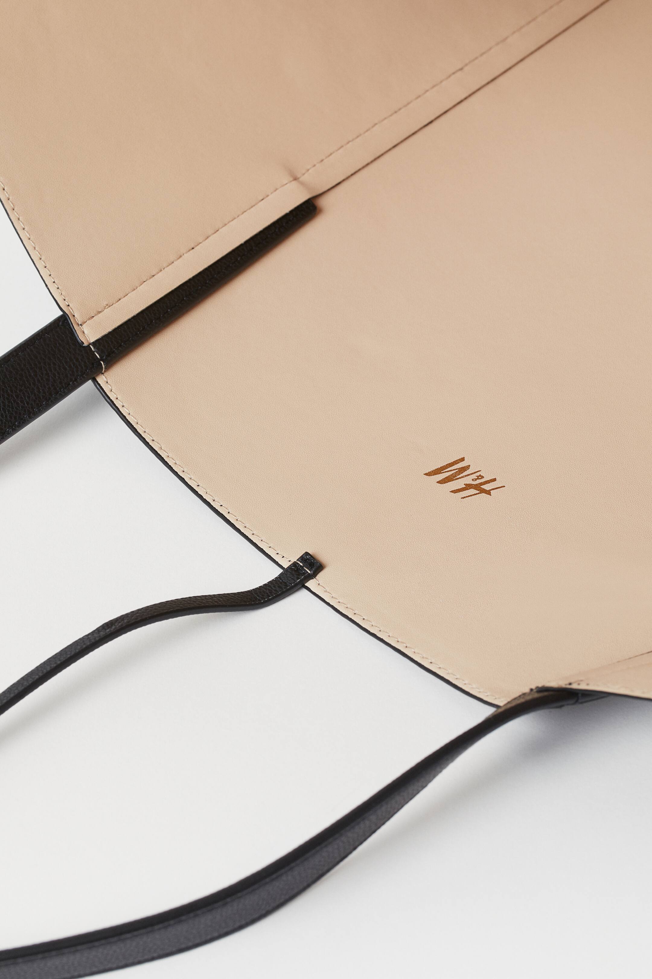 Xem ảnh lớn hơn: Túi shopper giả da lộn - Màu đen - Ladies | H&M VN 4