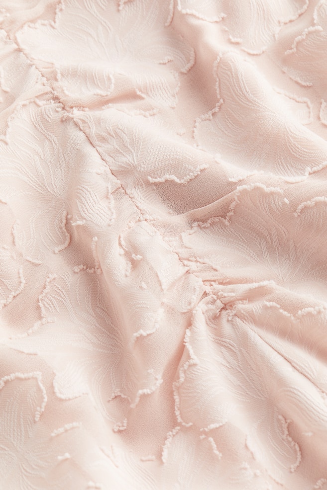 Gathered-detail dress - Powder pink/Black/Patterned - 3