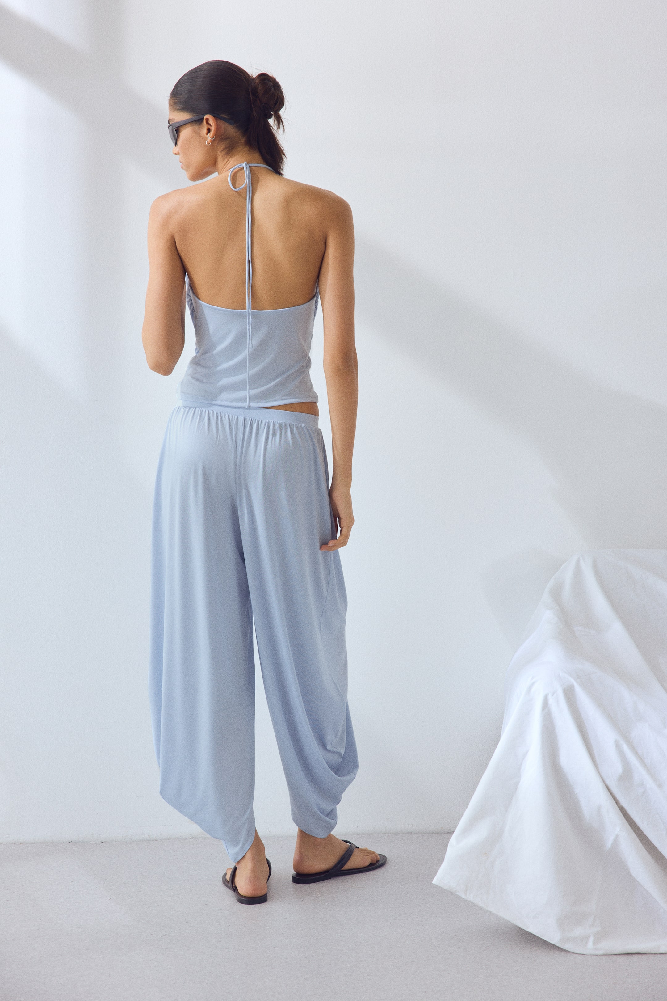 Draped Pull-On Pants