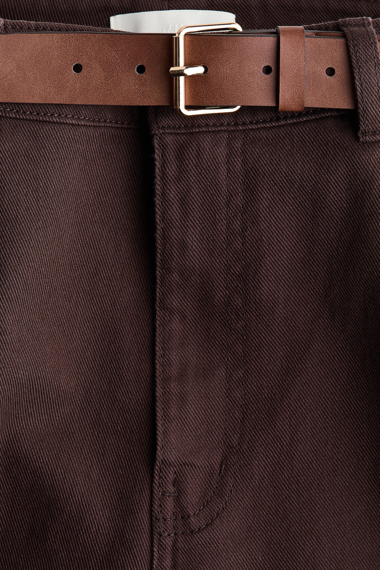 Wide Belted Twill Pants - image 4