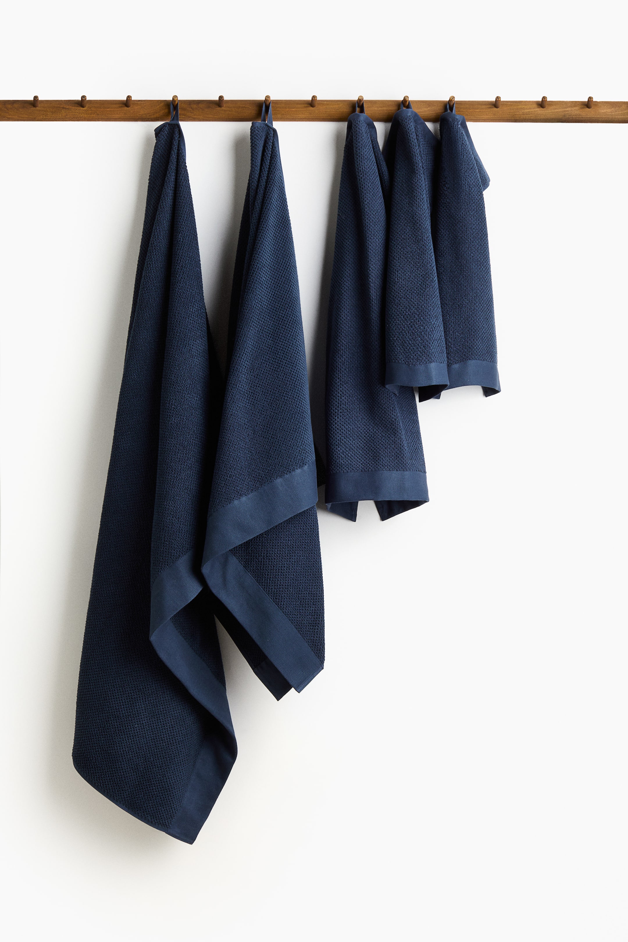 View larger image: Cotton terry bath sheet - Navy blue - Home All | H&M GB 2