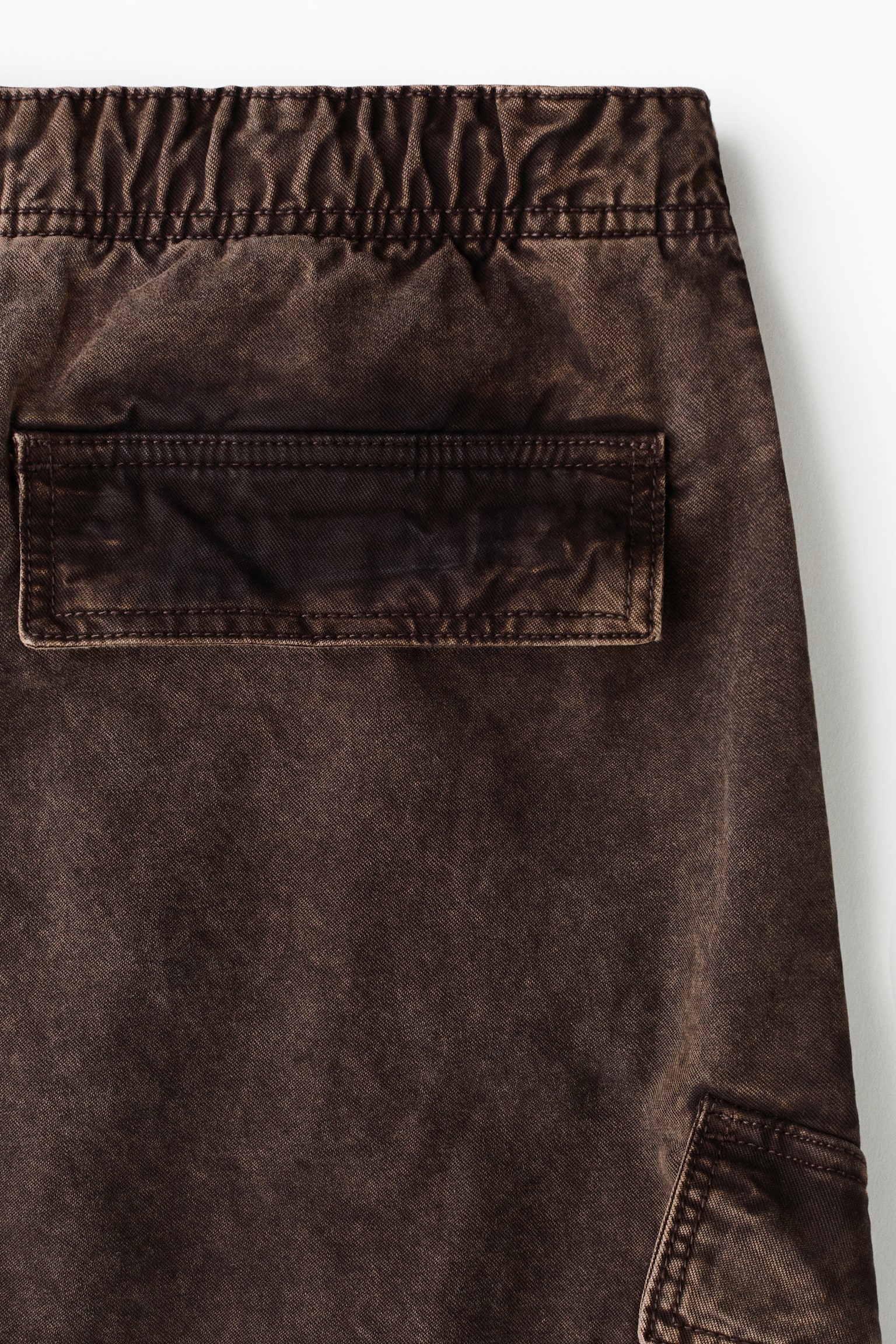 Pantalón Cargo Loose Fit - Café oscuro/Negro/Beige claro - 6