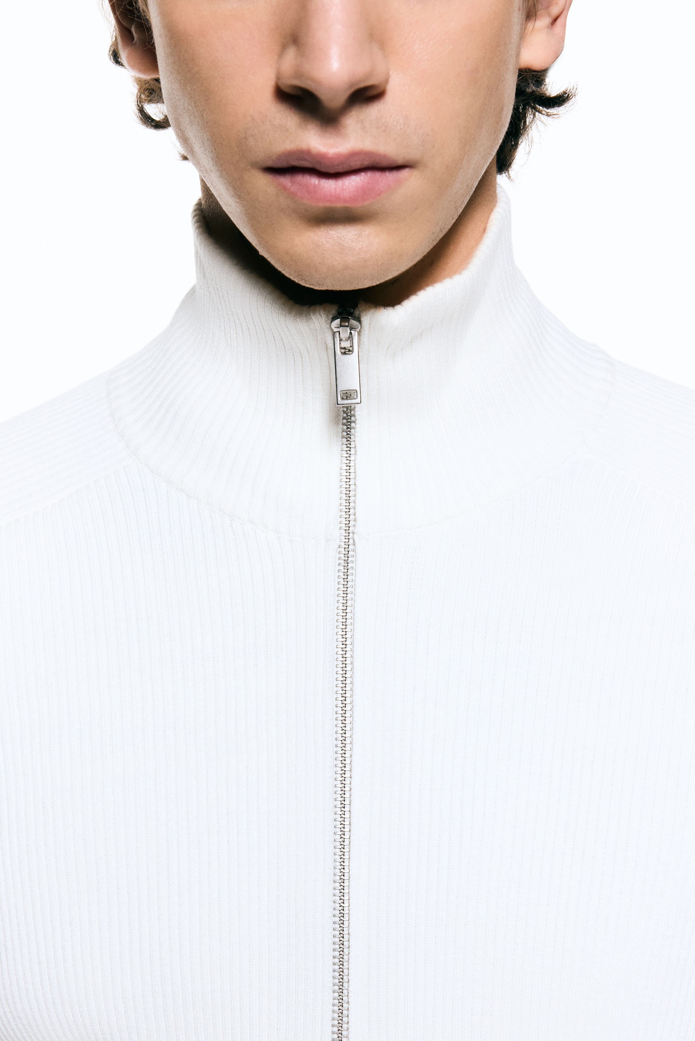 Slim Fit Rib-knit cardigan
