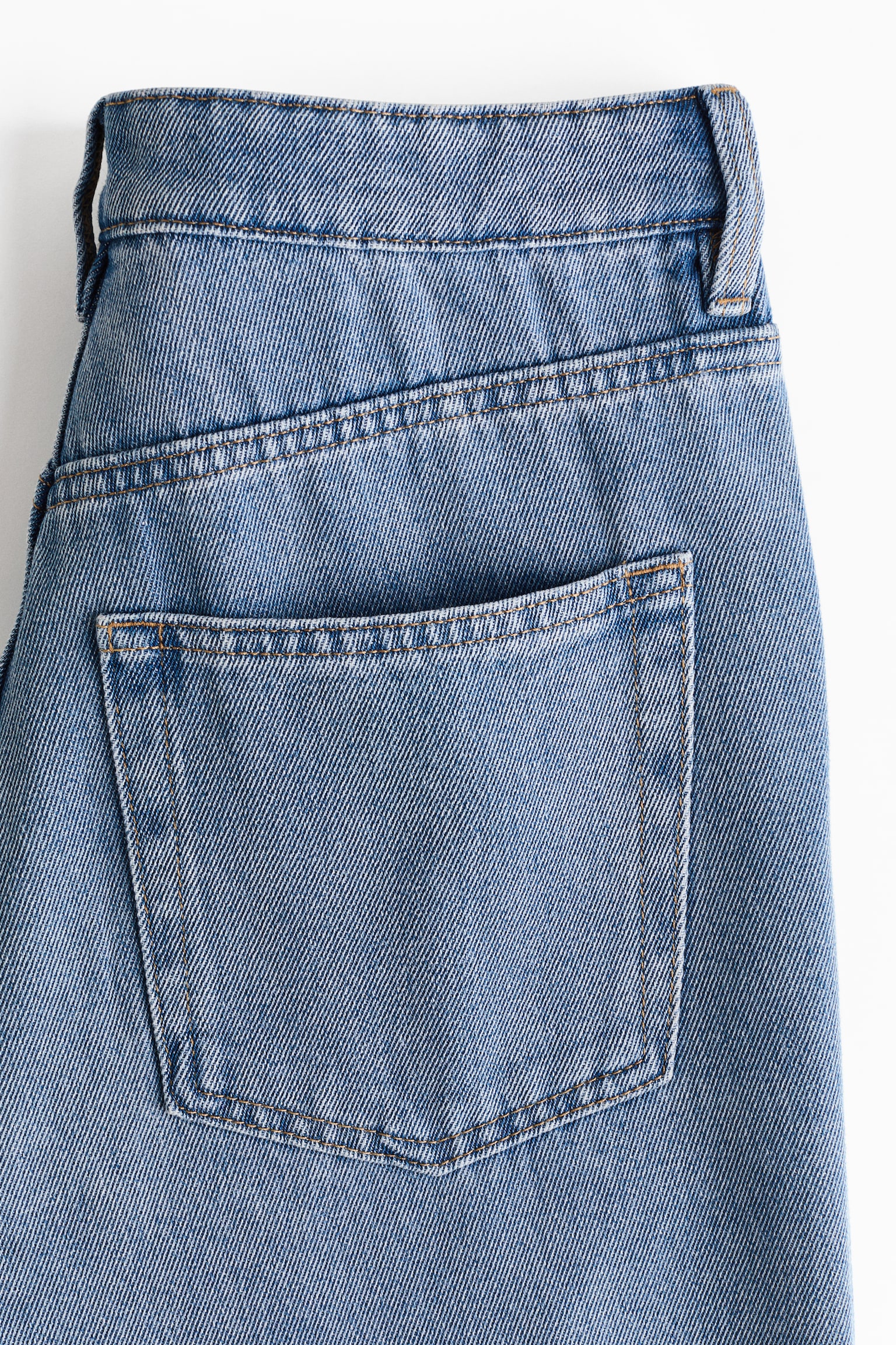 Женские джинсы H&M Straight High, цвет: Светлый джинсовый синий — фото 6