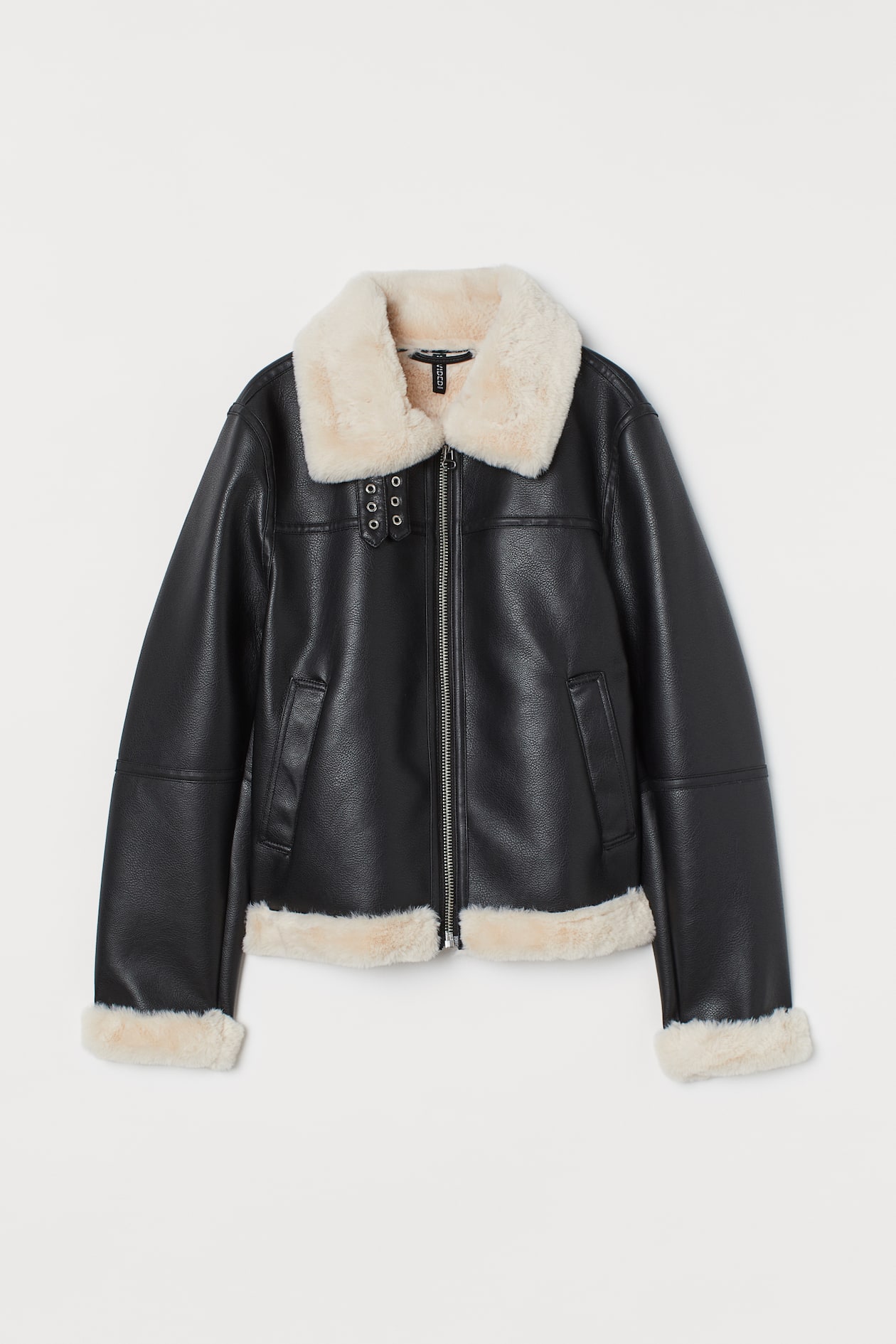 Faux Fur-lined Jacket - Long sleeve - Black - Ladies | H&M US