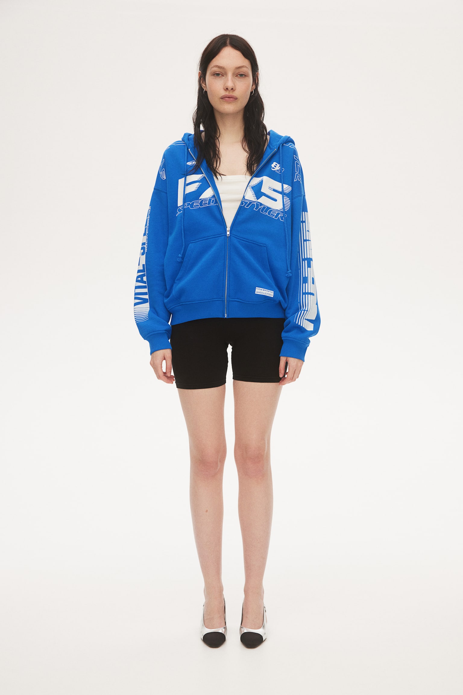 Oversized Zip Up Hoodie - Bright blue/FX5/Light beige/Pure at Heart - 4