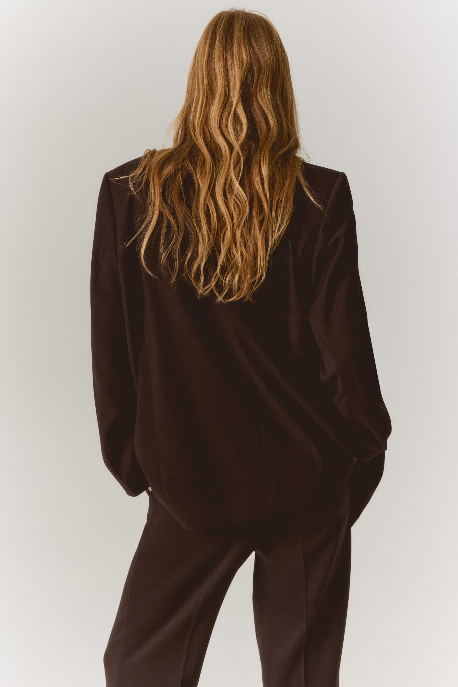 Double-breasted blazer - Dark brown/Navy blue/Dark brown/Checked - 6