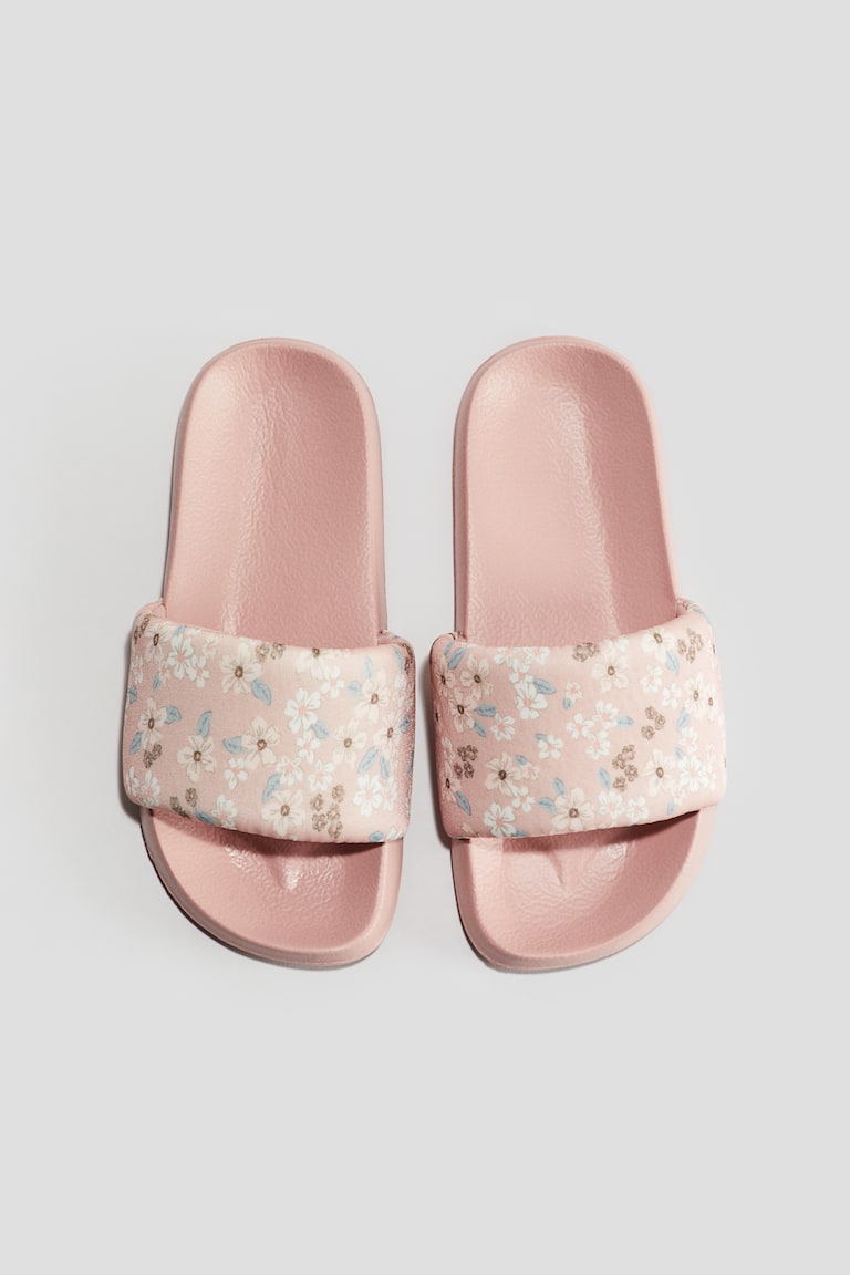 Badslippers Lichtroze/bloemen KINDEREN H&M NL