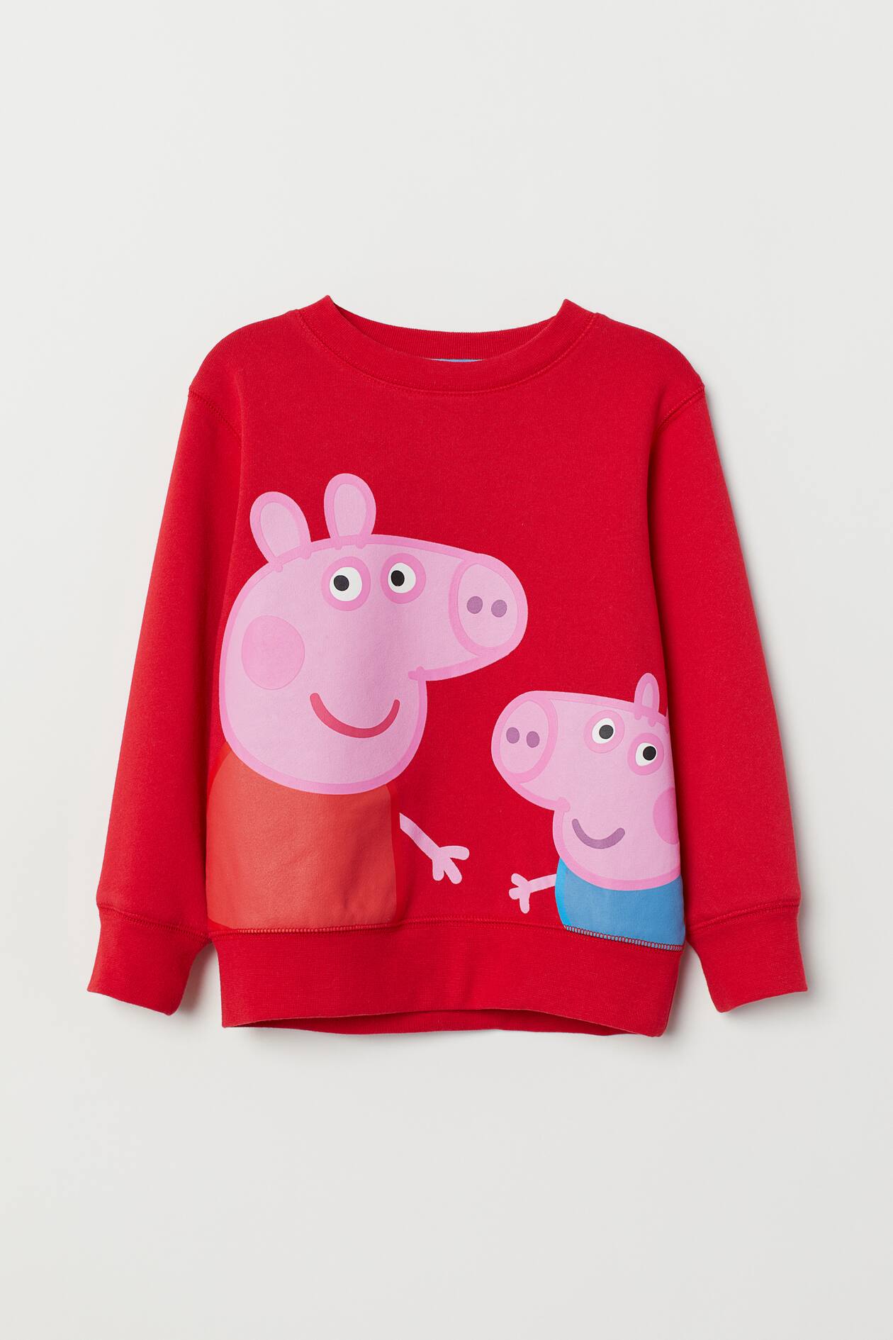 Peppa Wutz Pullover Pink Sweatshirt Mit Druck Rot/Peppa Wutz